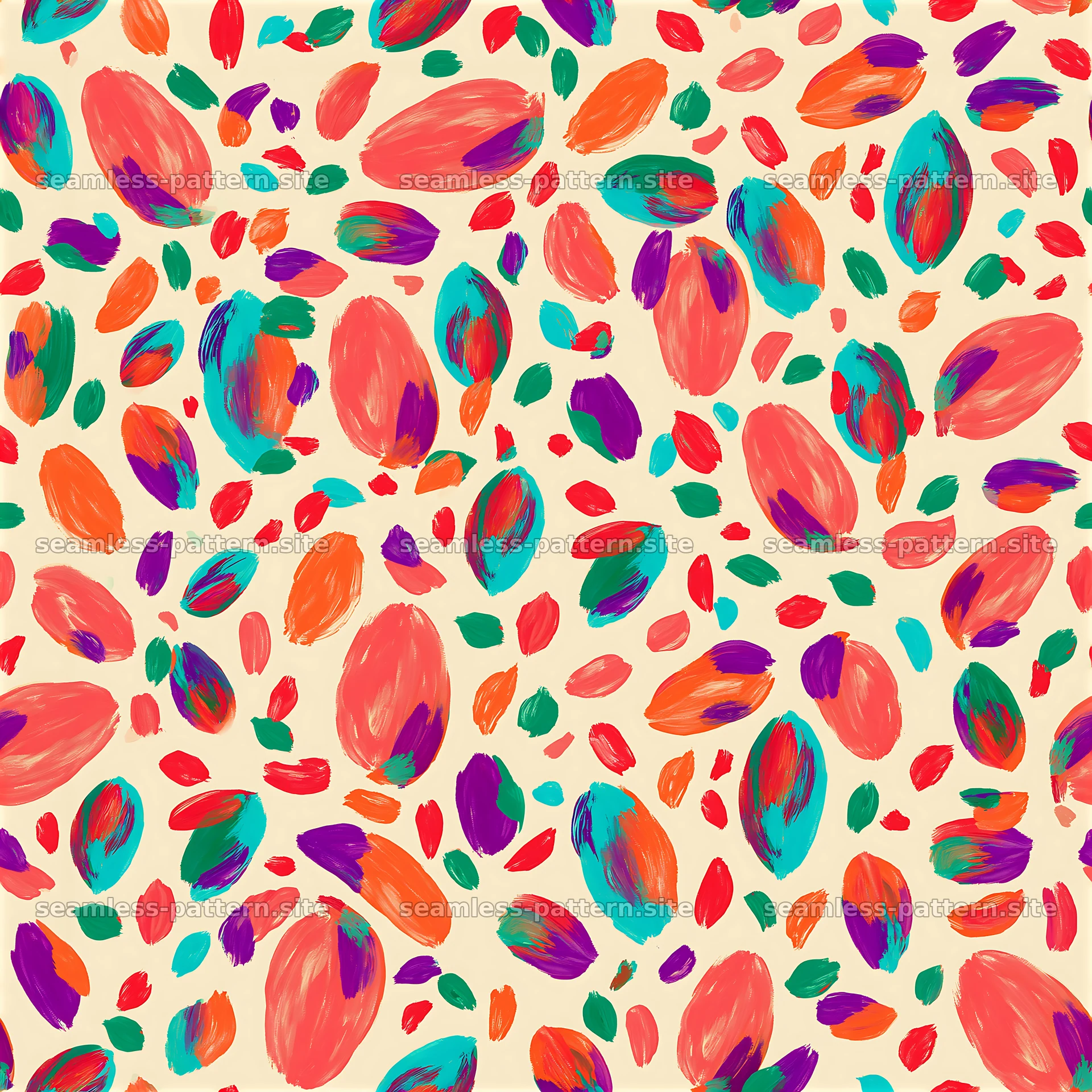 Vibrant rainbow petals create a colorful tileable pattern seamless pattern preview