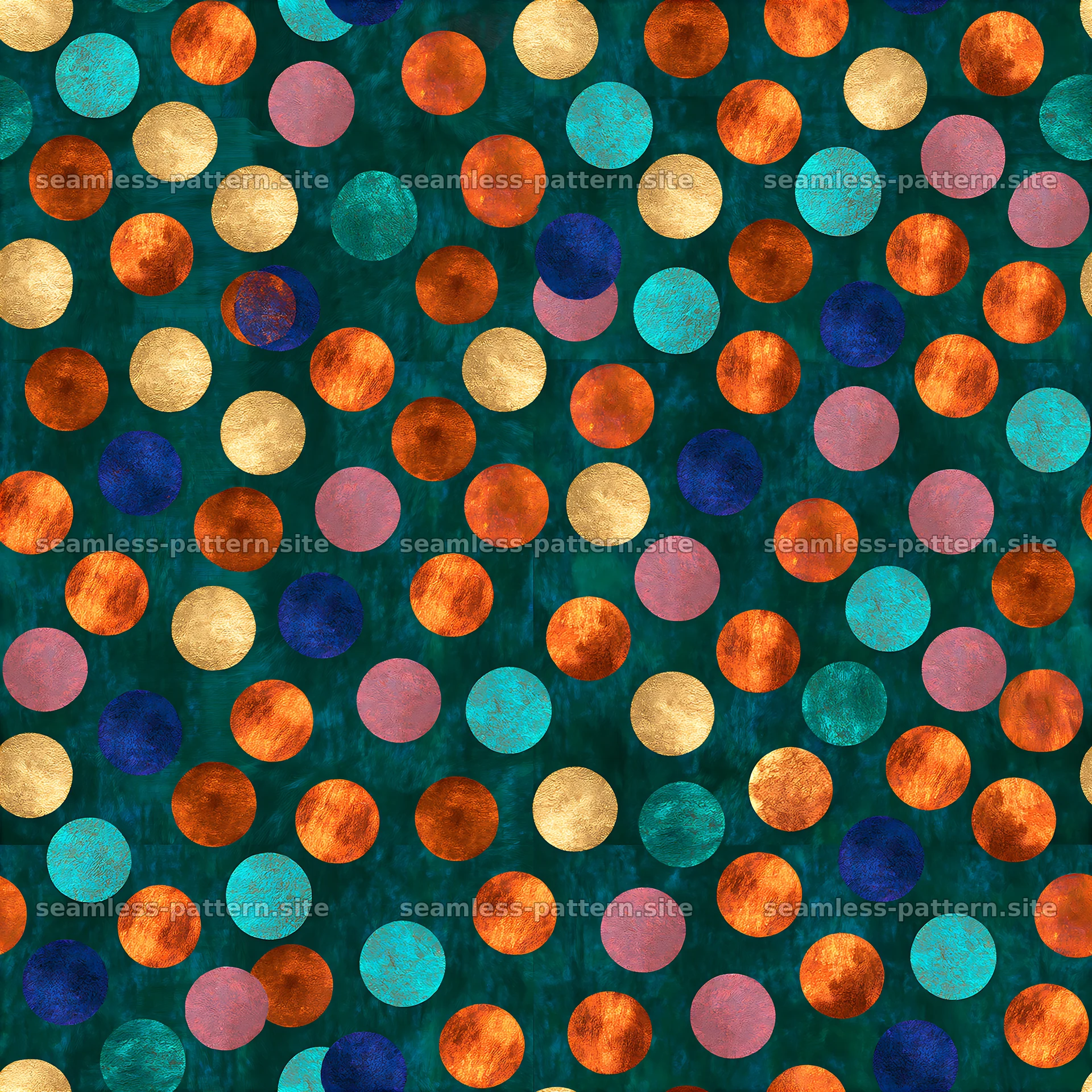 Colorful Textured Polka Dot Seamless Pattern seamless pattern preview