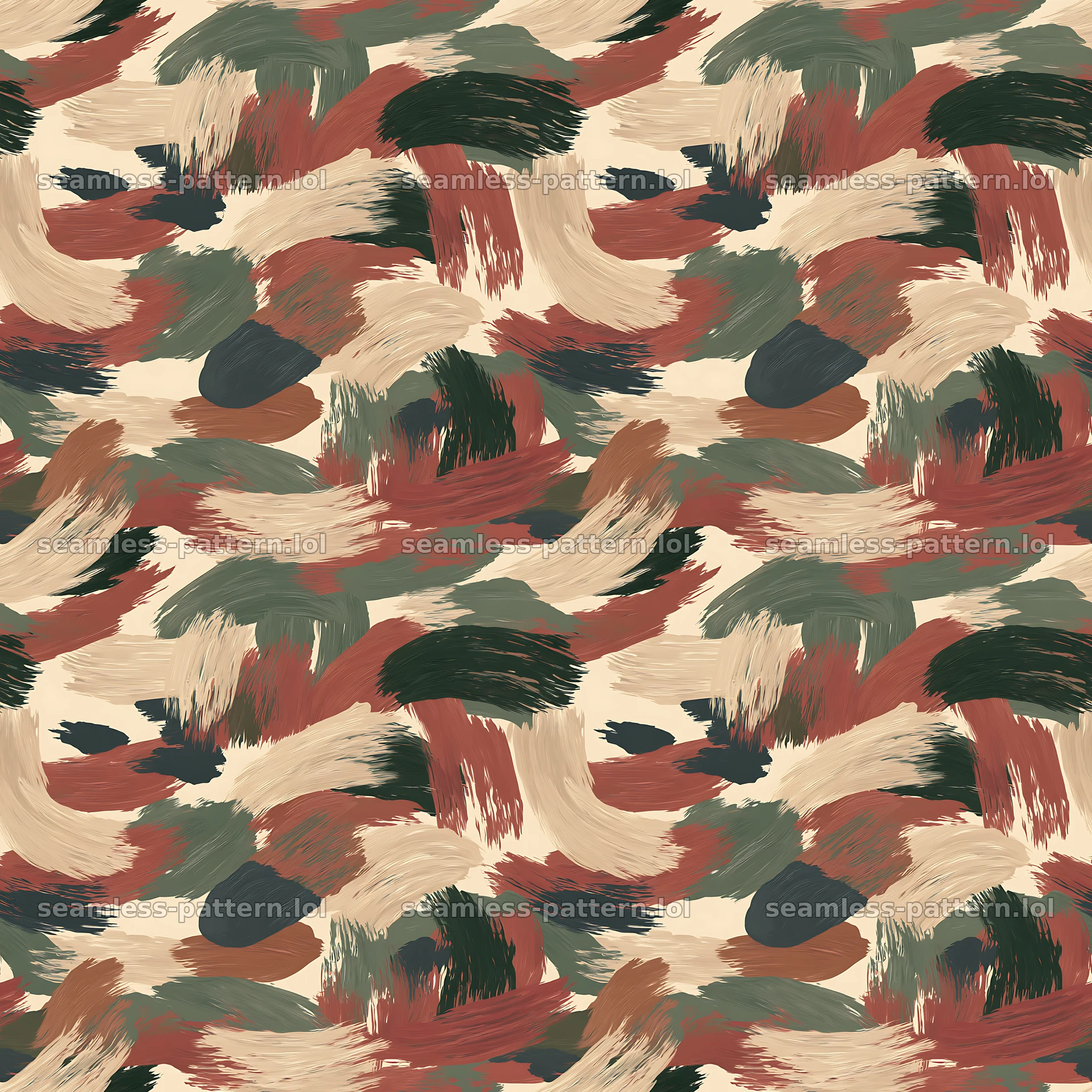 Seamless desert camouflage brushstroke pattern for textiles seamless pattern preview