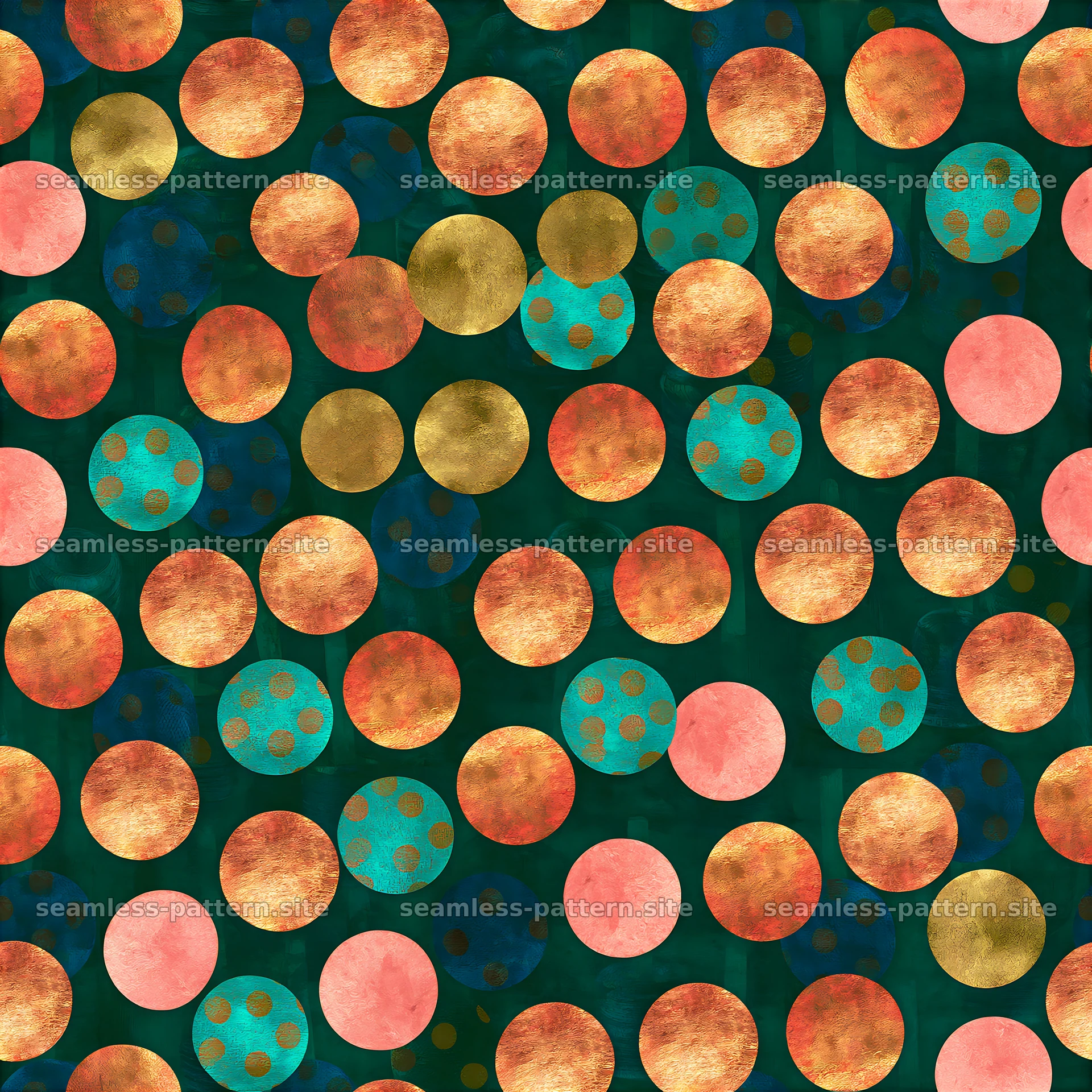 Colorful Textured Polka Dot Seamless Pattern seamless pattern preview