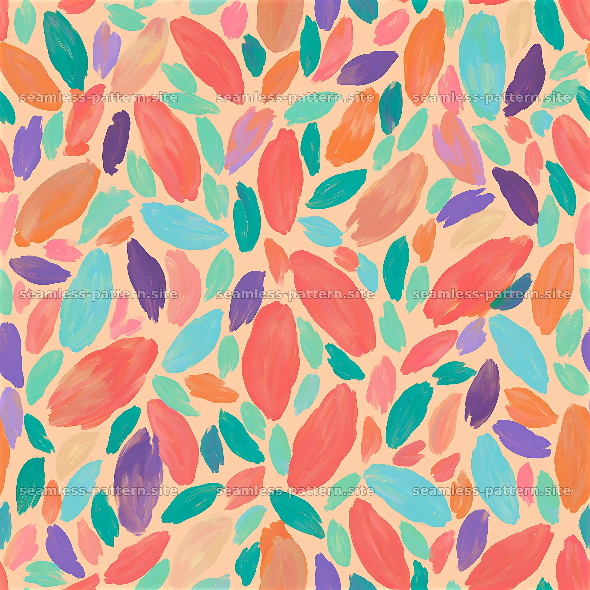 Vibrant rainbow petals create a lively seamless pattern seamless pattern preview