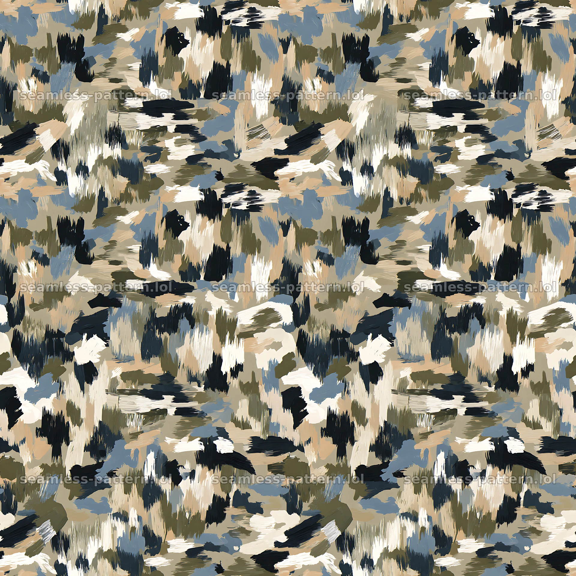 Seamless camouflage brushstroke pattern for fabric and wallpaper seamless pattern preview