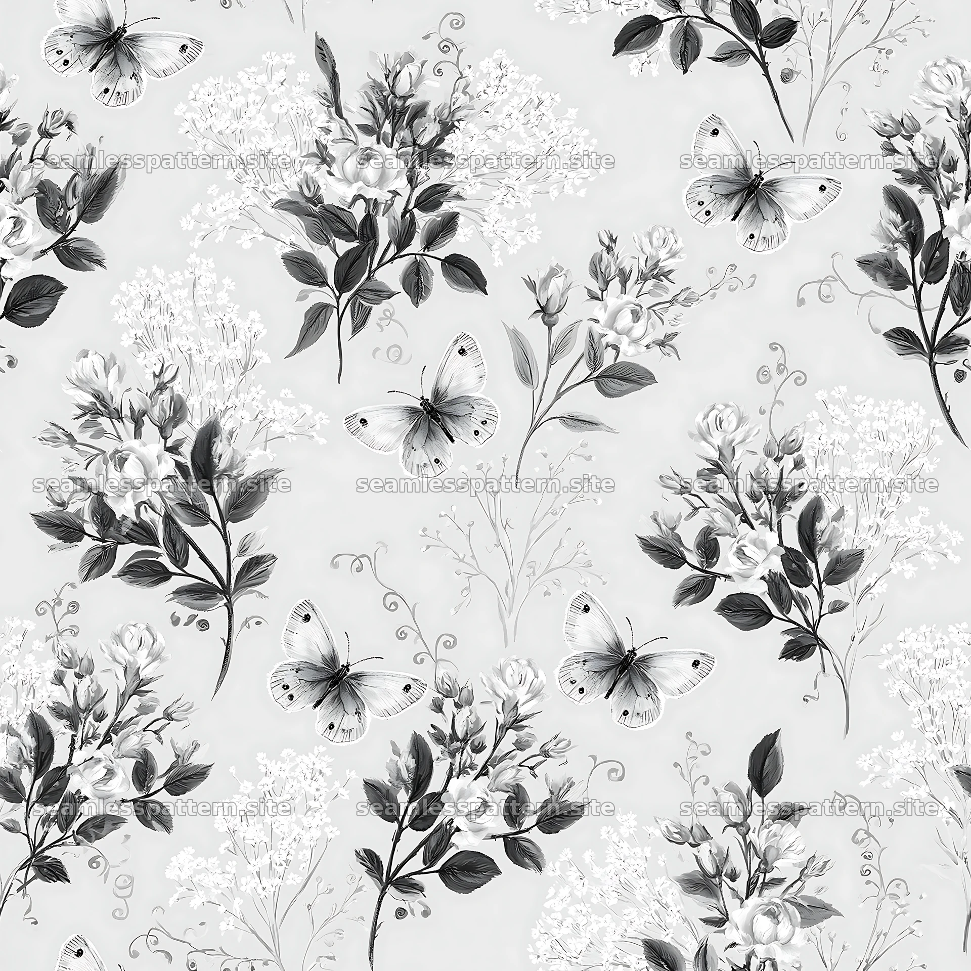 Fairy garden butterfly seamless pattern for fabric and decor seamless pattern preview