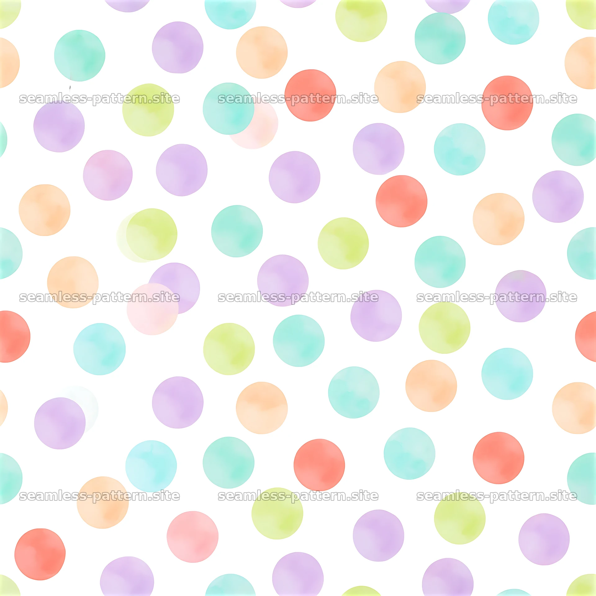 Colorful pastel polka dot seamless pattern seamless pattern preview