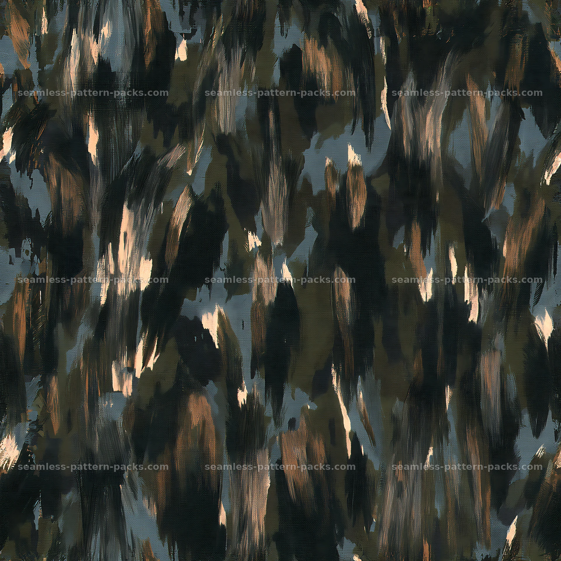 Seamless camouflage brushstroke pattern for fabric and wallpaper seamless pattern preview