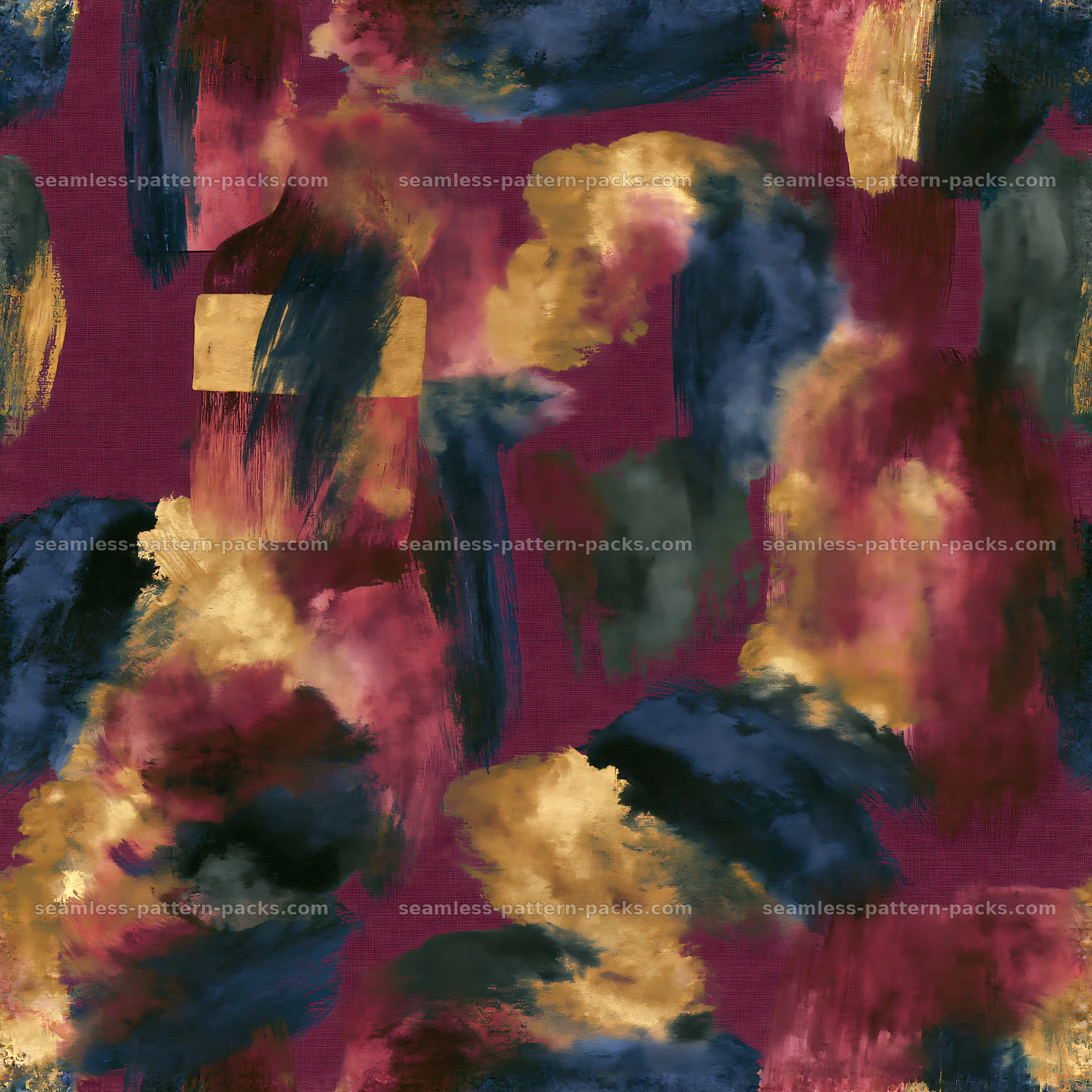 Seamless watercolor camouflage brushstroke pattern in rich colors seamless pattern preview