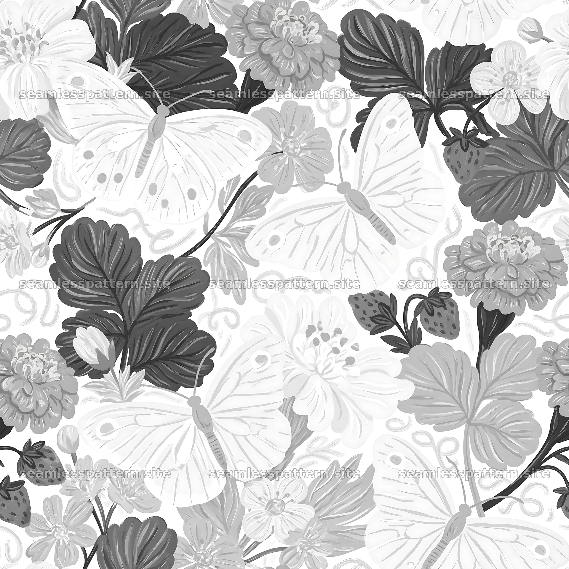 Fairy garden butterfly seamless pattern for fabric and wallpaper seamless pattern preview
