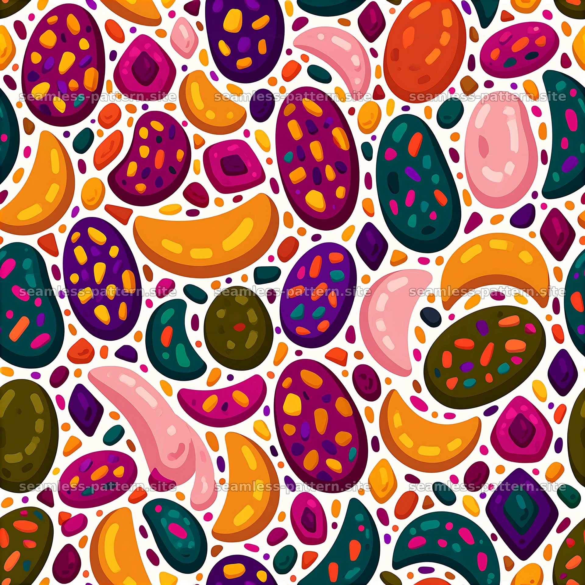 Colorful Abstract Shapes Seamless Pattern seamless pattern preview