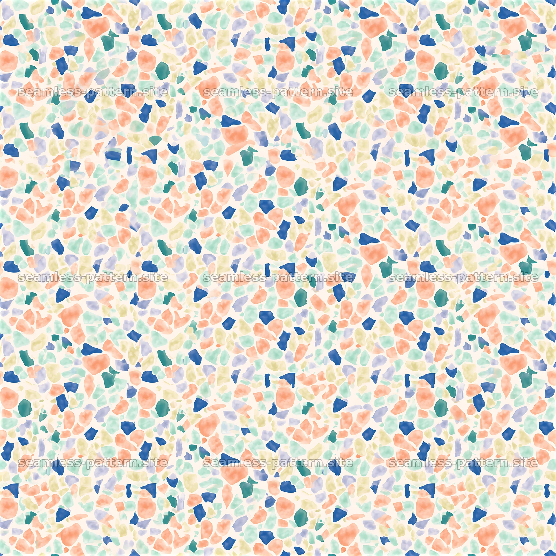 Colorful Terrazzo Seamless Pattern with Pastel Chips seamless pattern preview