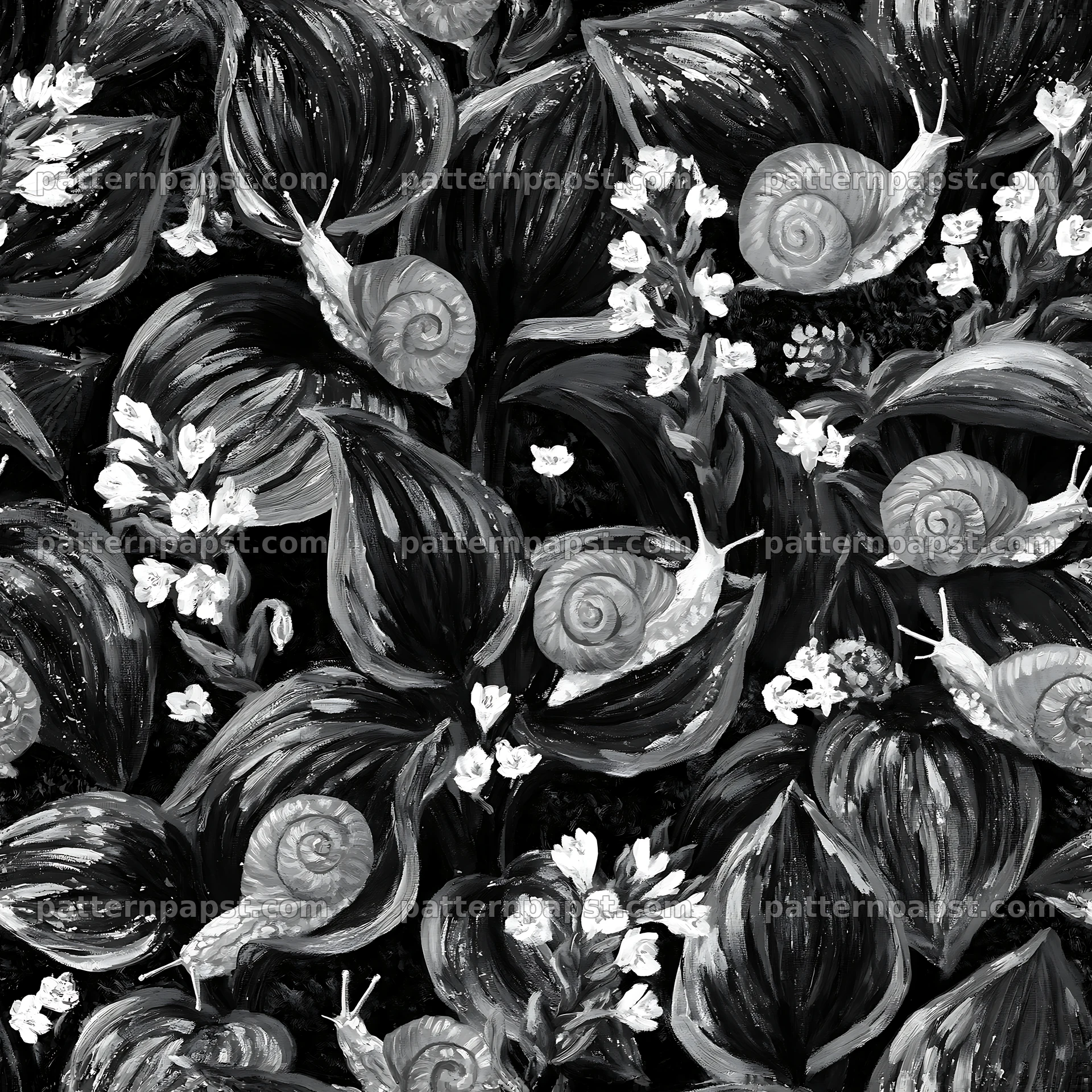 Red garden snail repeat pattern for textiles seamless pattern preview