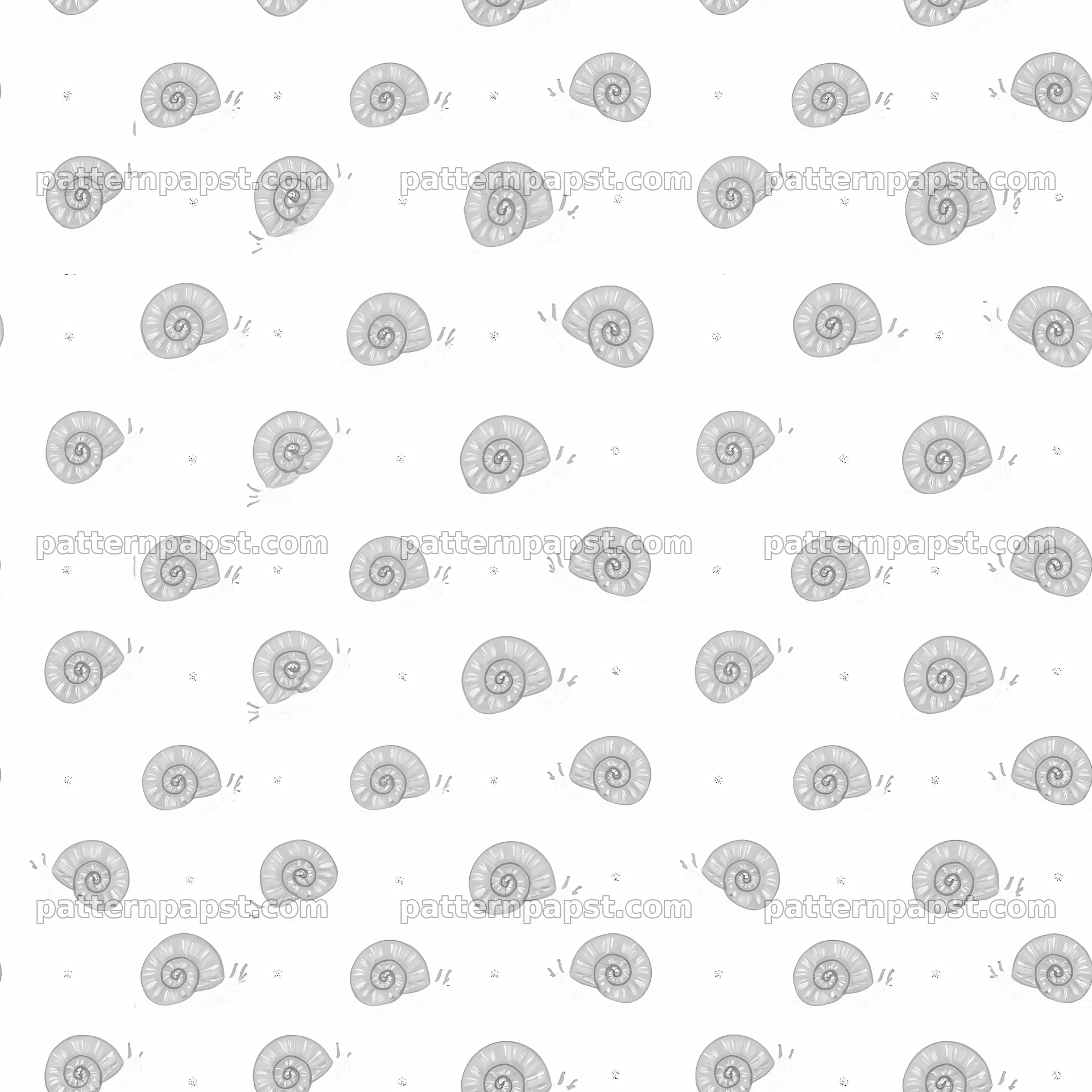 Seamless snail pattern for nursery fabric in gray tones seamless pattern preview
