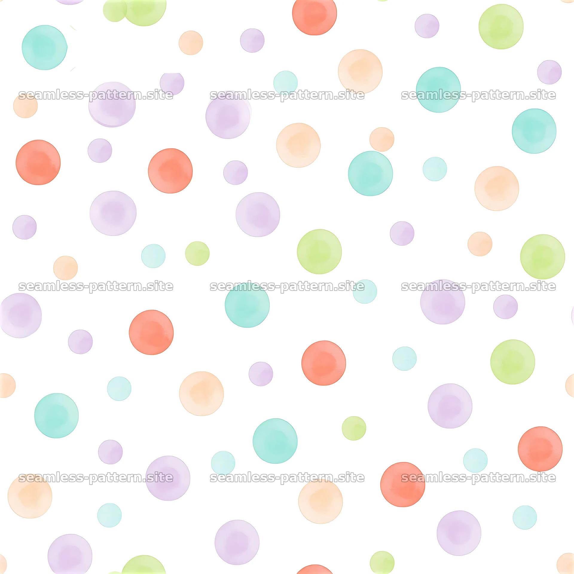 Bright colors on a white background in a simple dot pattern seamless pattern preview