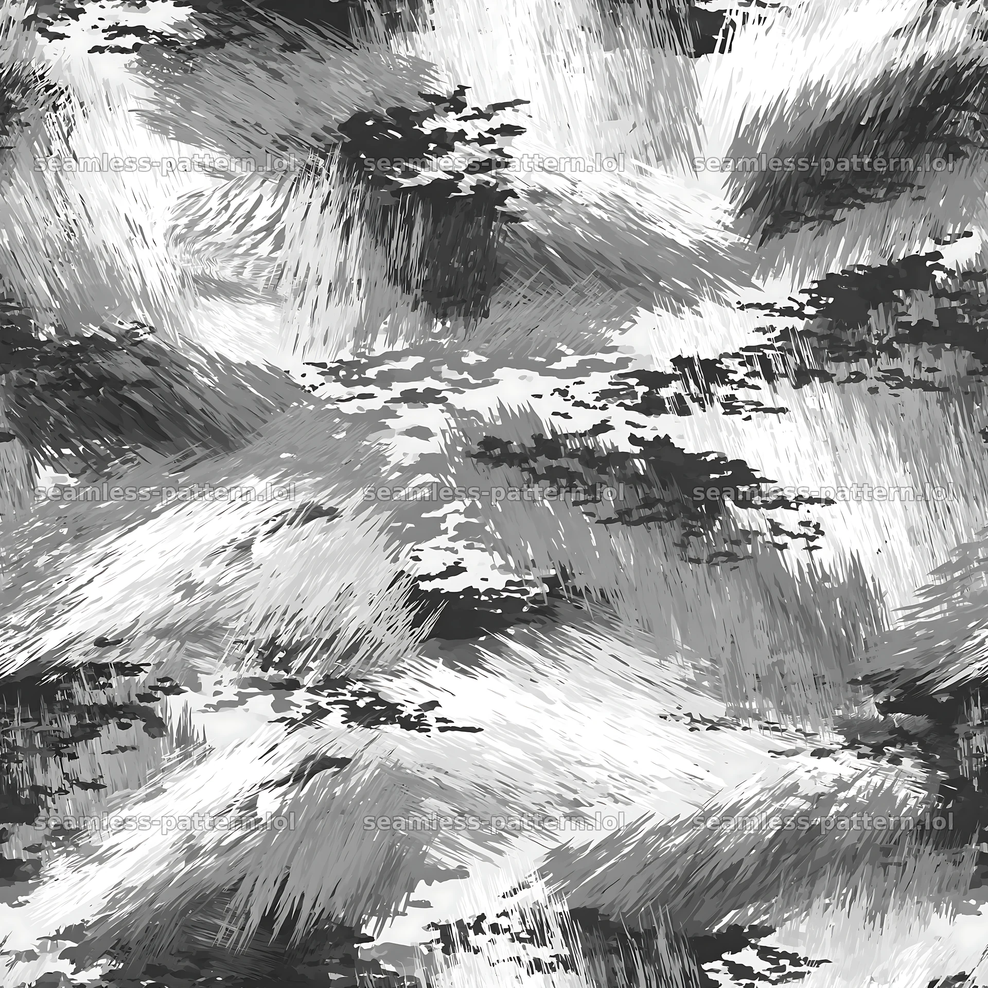 Seamless desert camouflage brushstroke pattern in monochrome seamless pattern preview