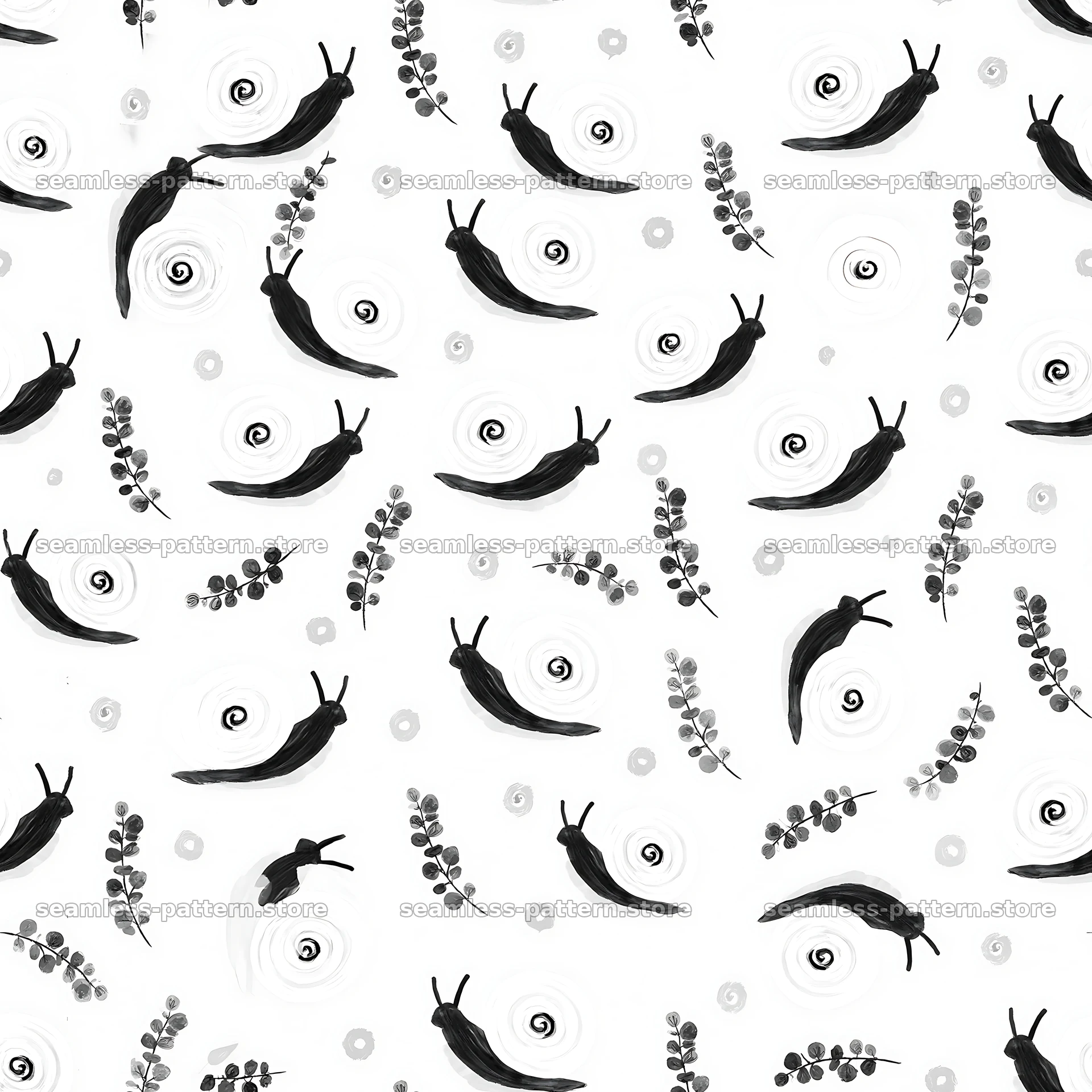 Seamless snail pattern for nursery fabric seamless pattern preview