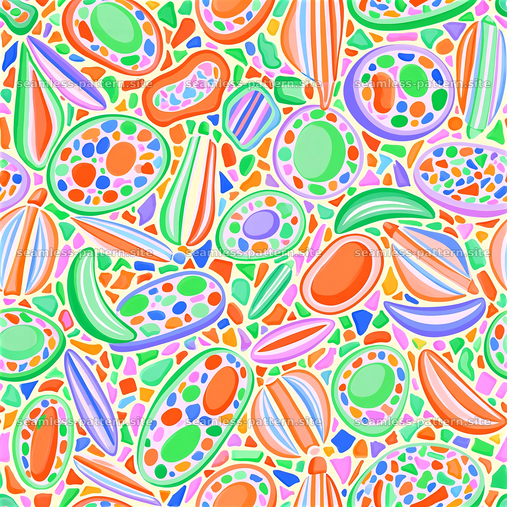 Colorful Terrazzo-Inspired Seamless Pattern seamless pattern preview