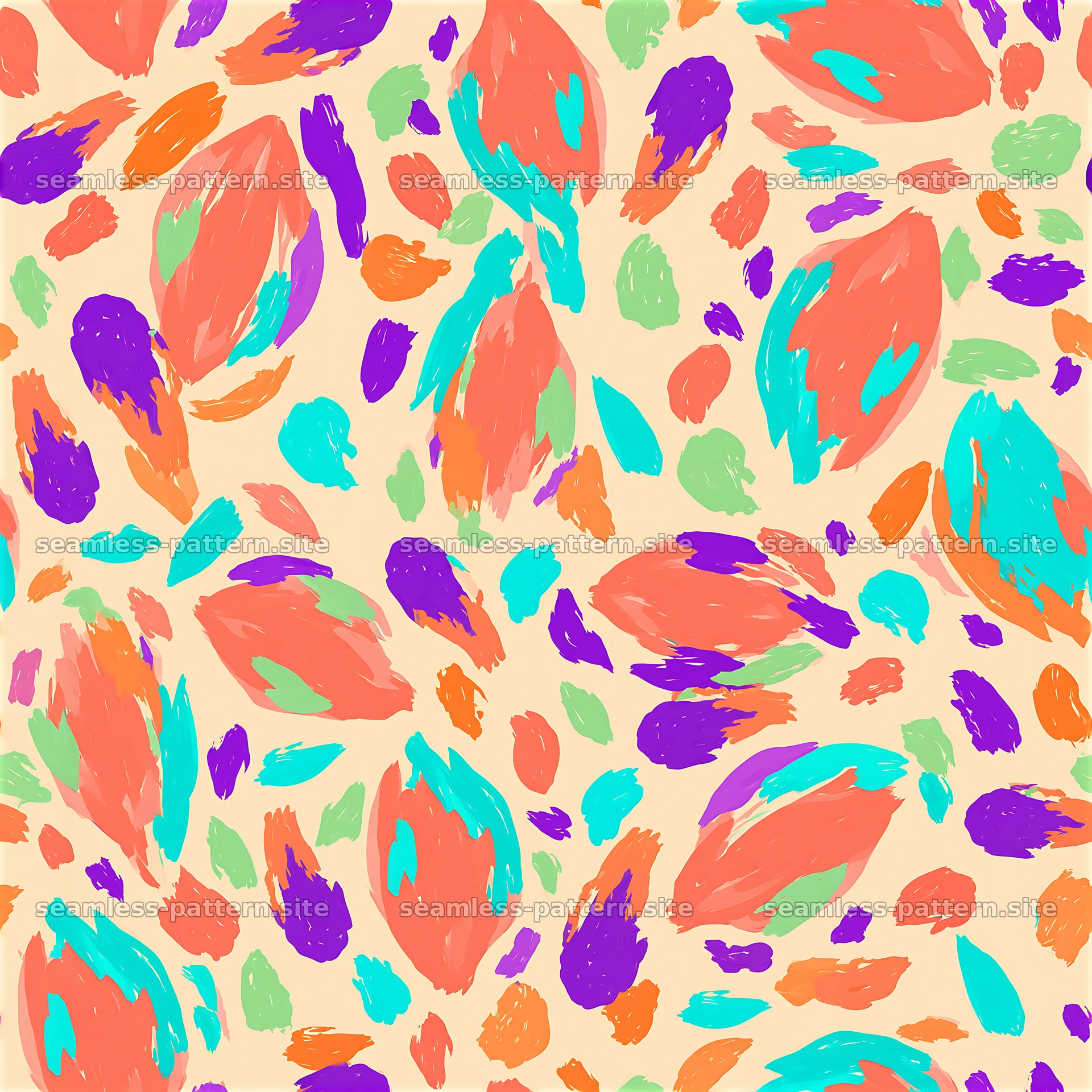 Vibrant rainbow petals create a lively seamless pattern seamless pattern preview