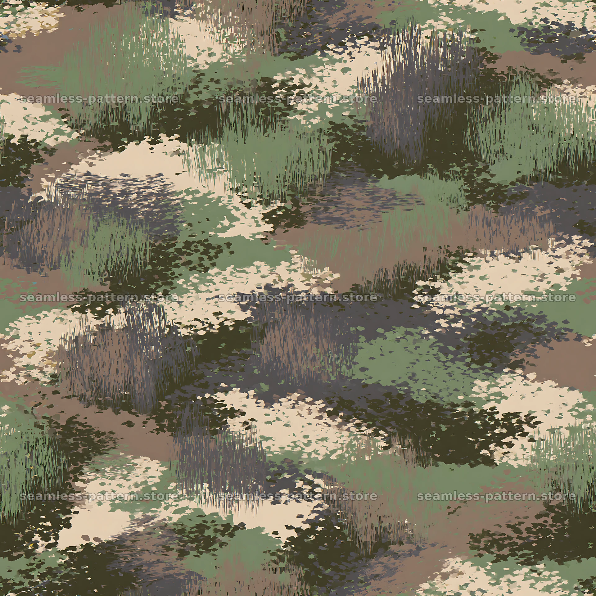 Seamless woodland camouflage brushstroke pattern seamless pattern preview