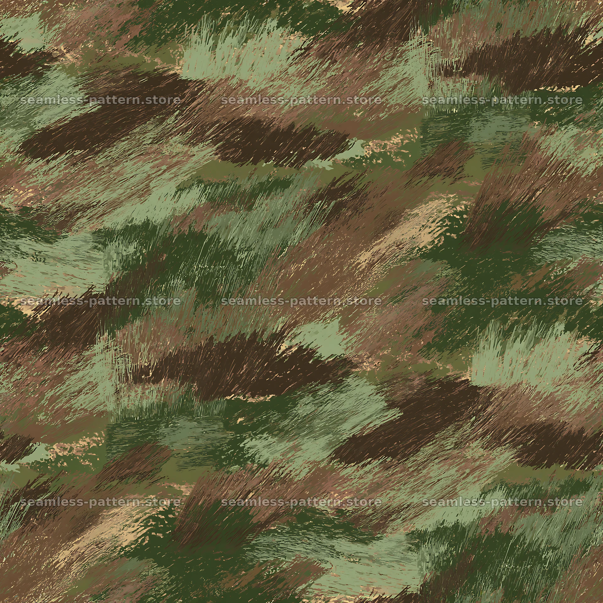 Seamless woodland camouflage brushstroke pattern seamless pattern preview
