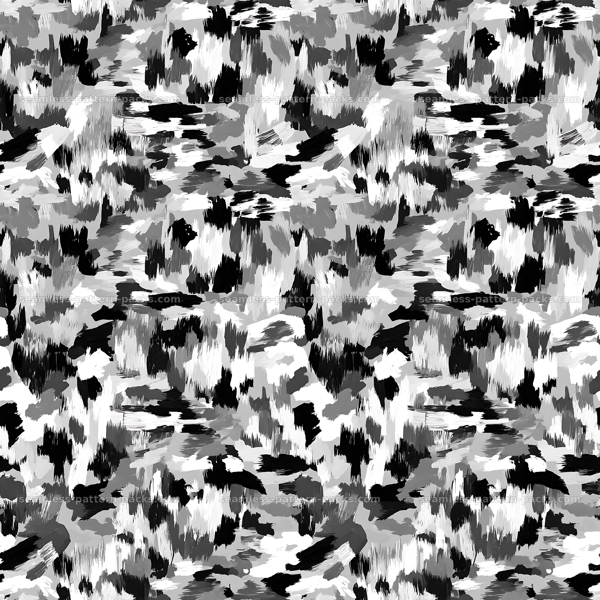 Seamless brushstroke camouflage pattern in black and white seamless pattern preview