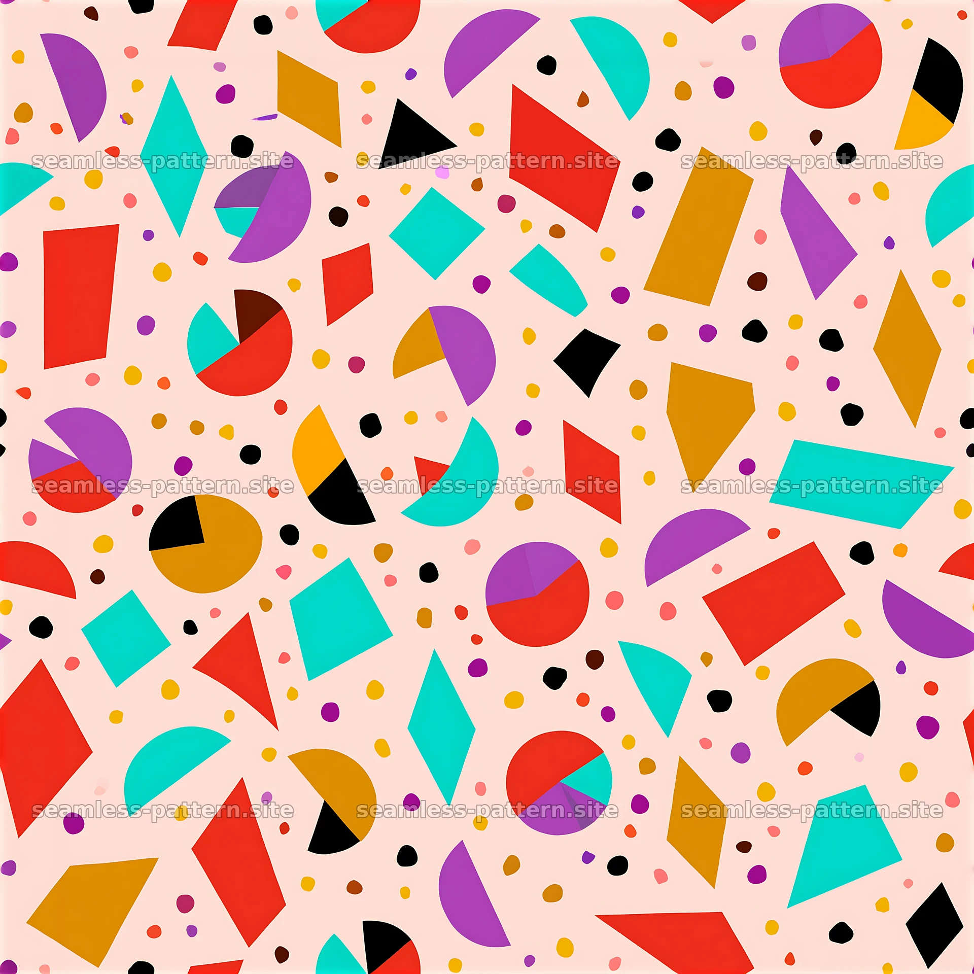 Colorful Abstract Geometric Shapes Seamless Pattern seamless pattern preview
