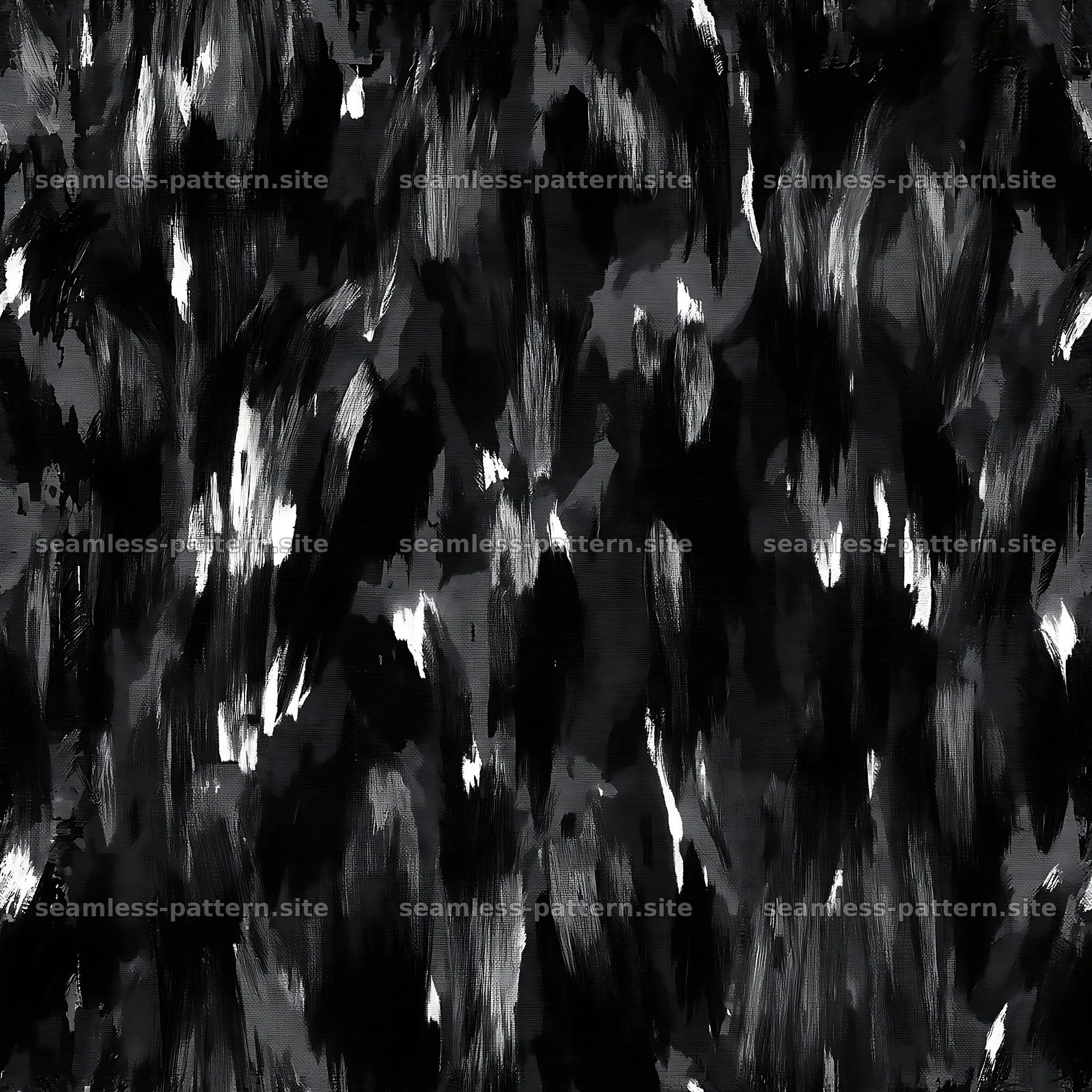 Seamless camouflage brushstroke pattern in black and white seamless pattern preview