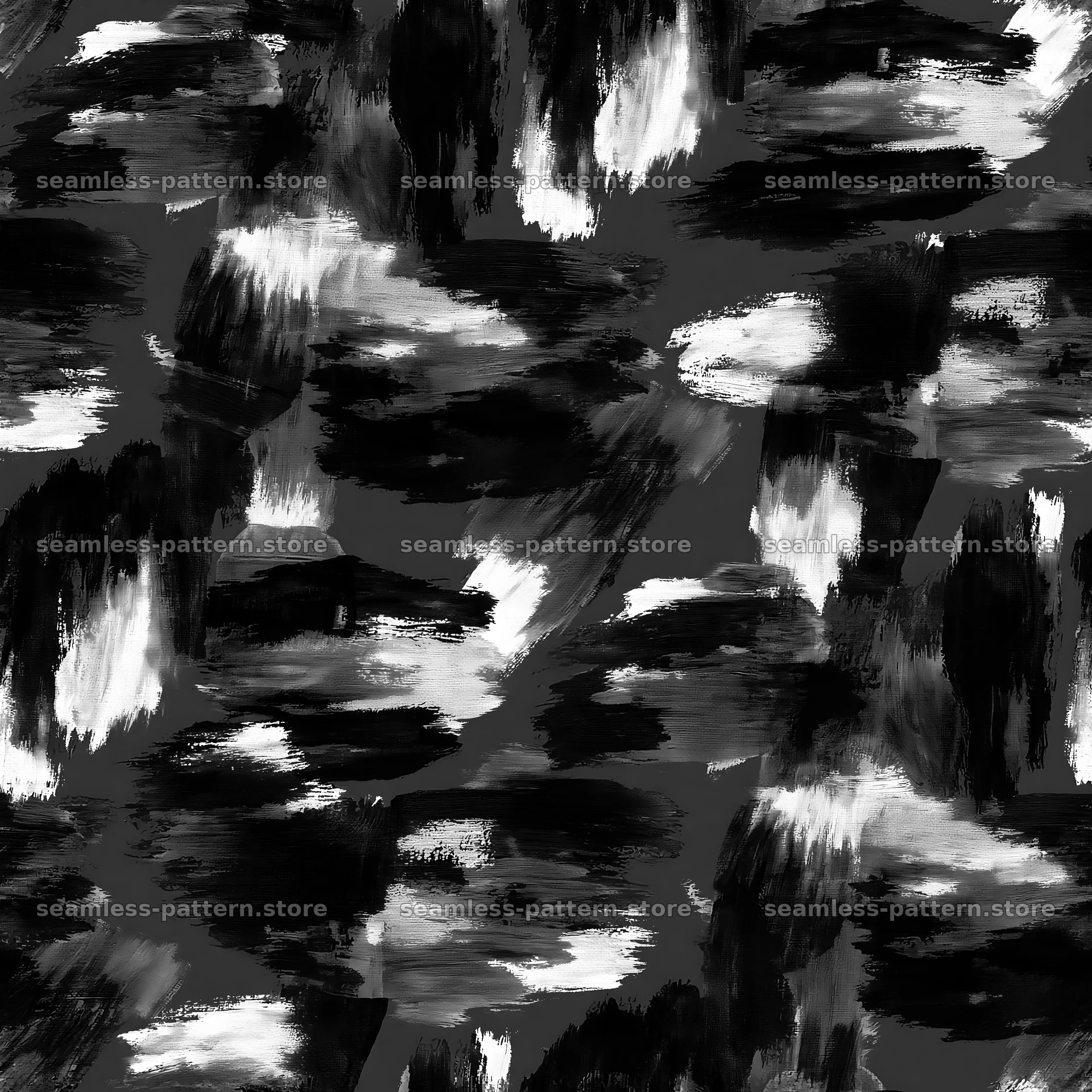 Seamless watercolor camouflage brushstroke pattern in black and white seamless pattern preview