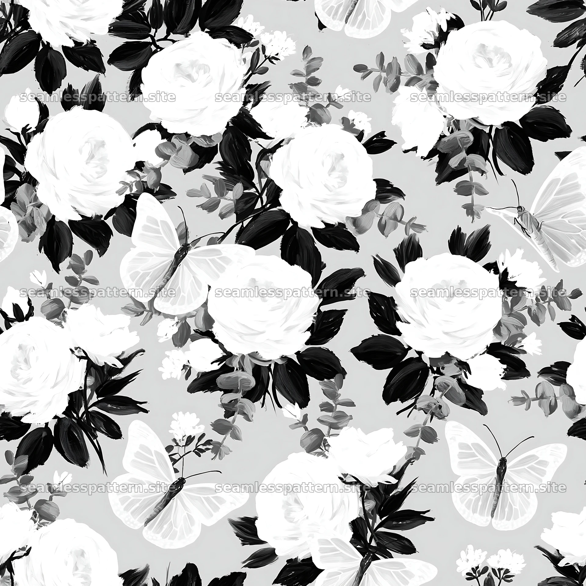 Butterfly and rose seamless pattern for fabric and wallpaper seamless pattern preview