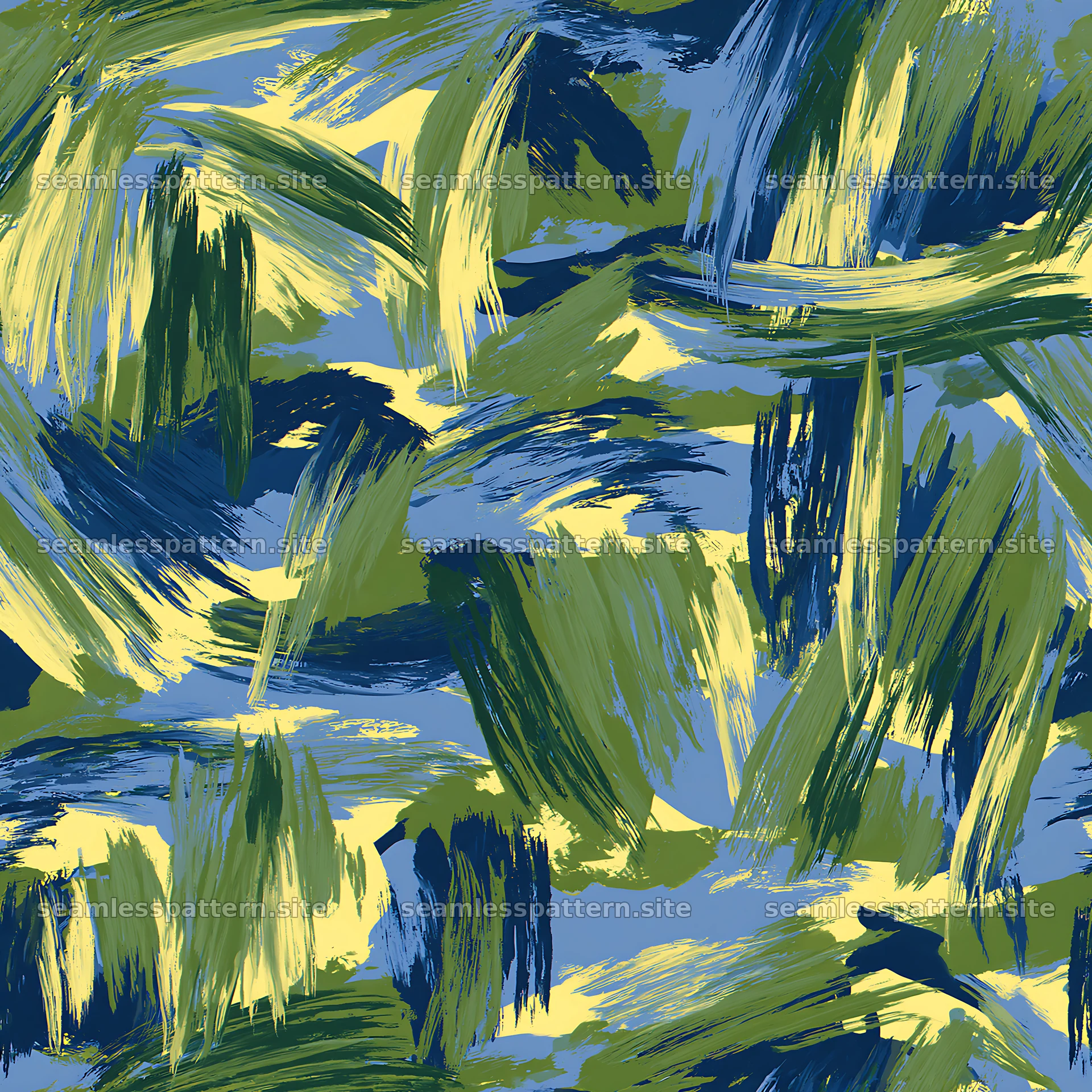 Seamless camouflage brushstroke pattern in various colors seamless pattern preview