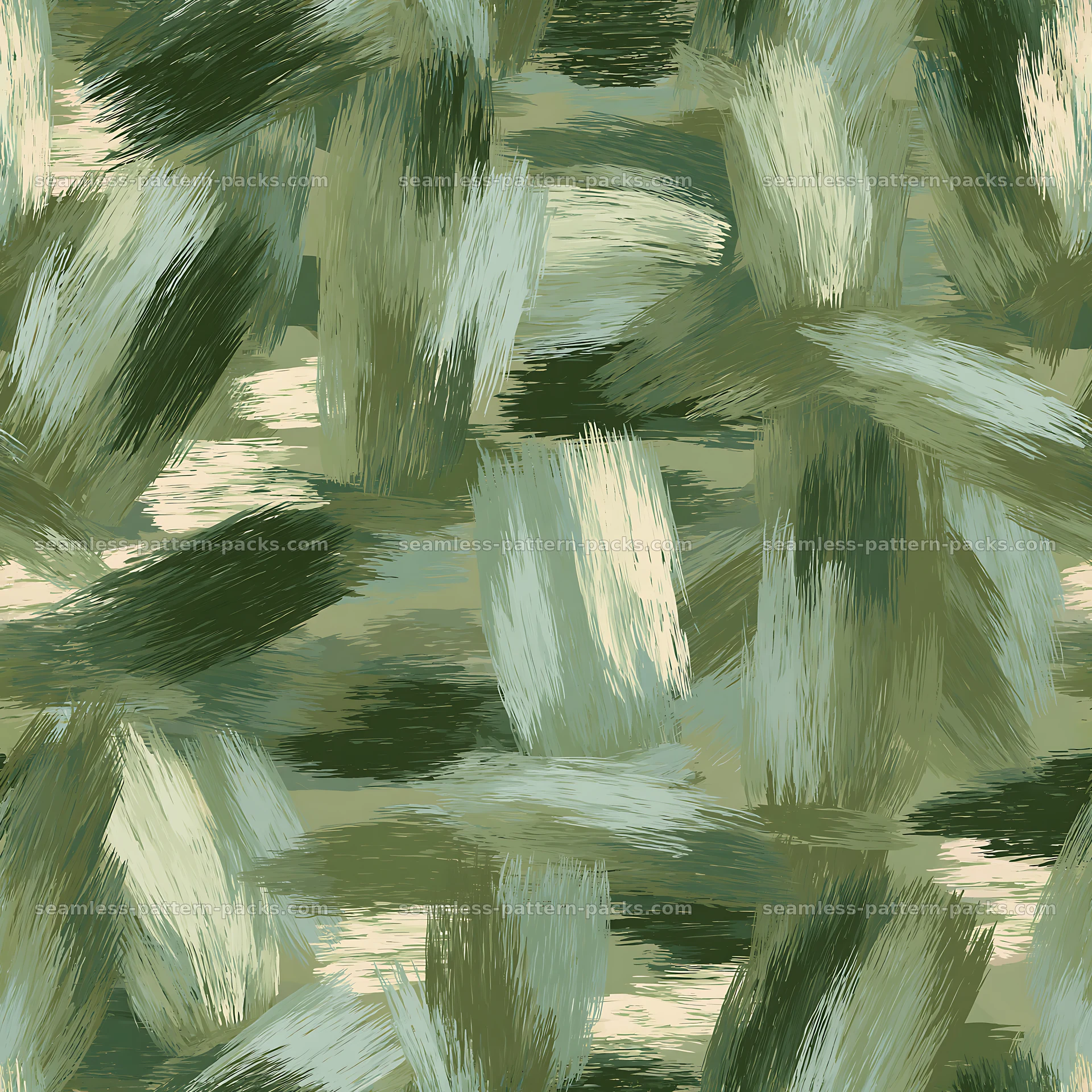 Seamless green camouflage brushstroke pattern seamless pattern preview