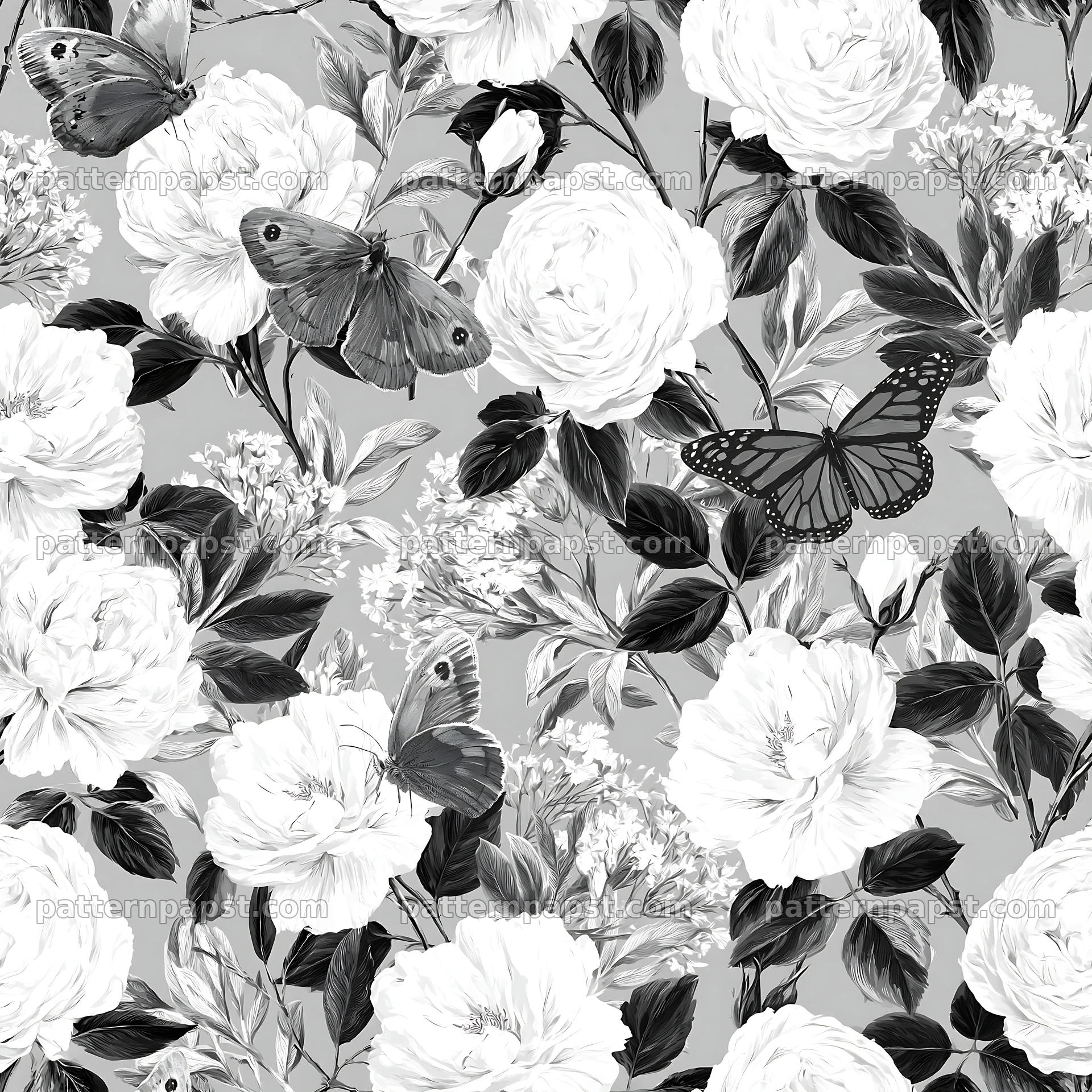 Butterfly and rose seamless pattern for fabric and wallpaper seamless pattern preview