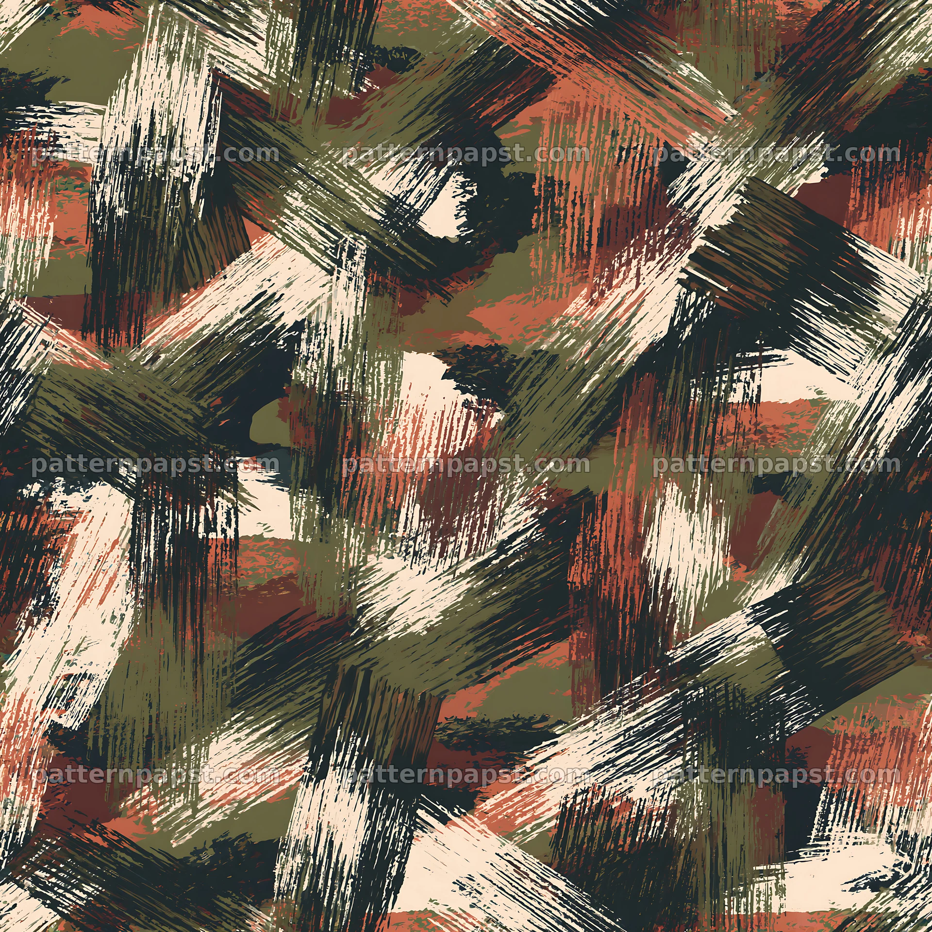 Seamless urban camouflage brushstroke pattern in earthy tones seamless pattern preview