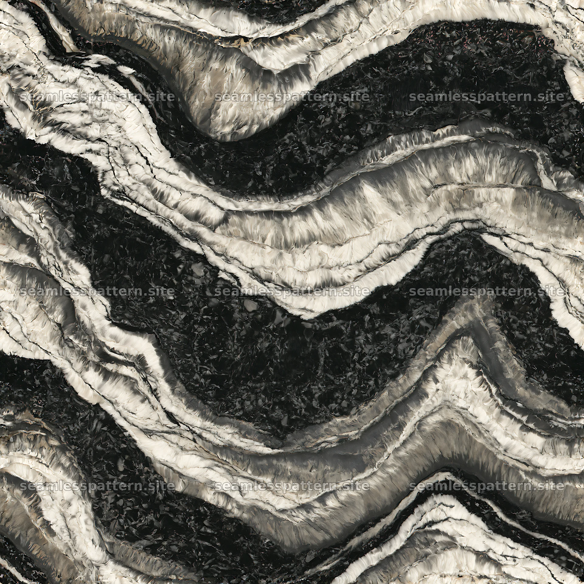 Modern abstract marble repeat pattern with layered color veins seamless pattern preview
