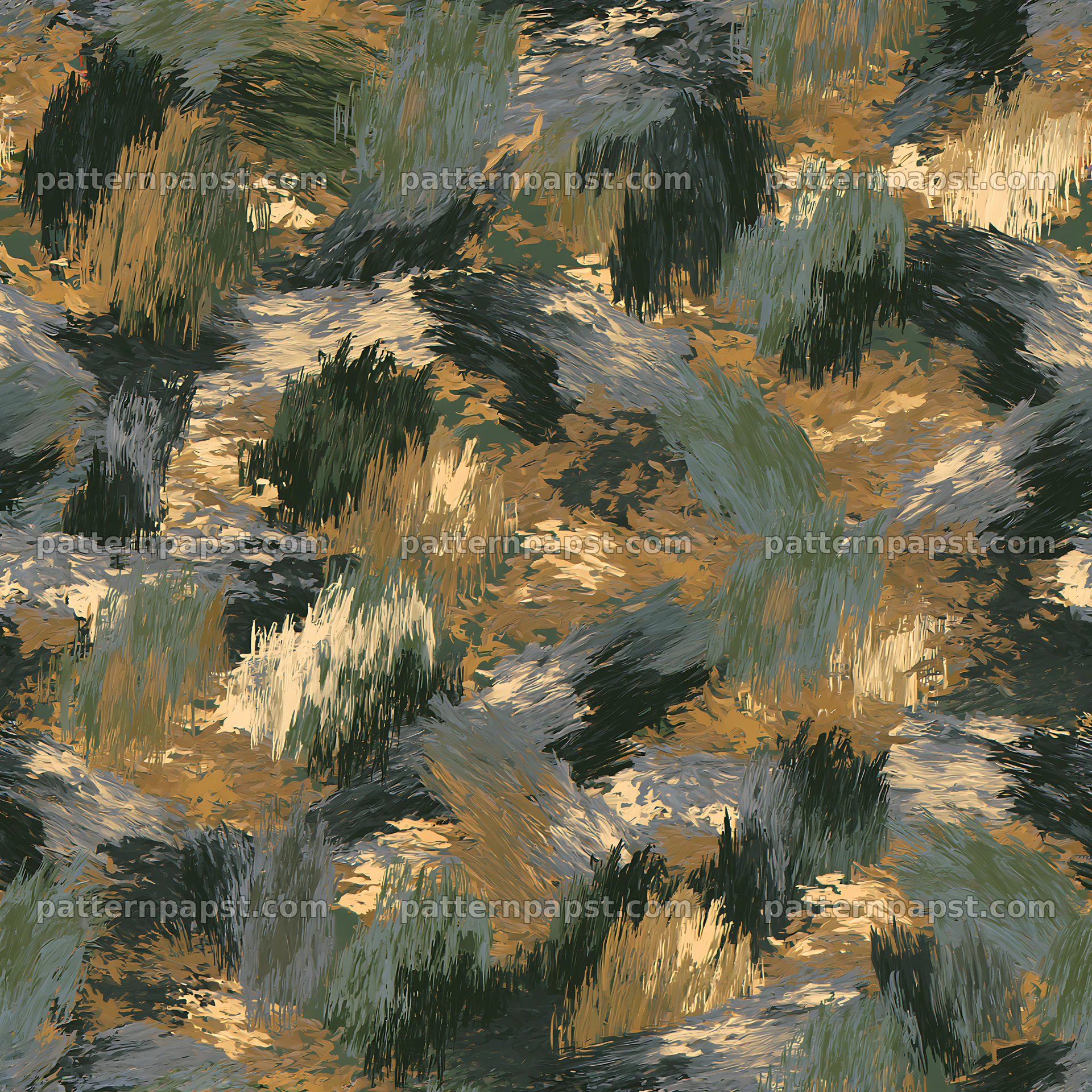 Seamless woodland camouflage brushstroke pattern design seamless pattern preview