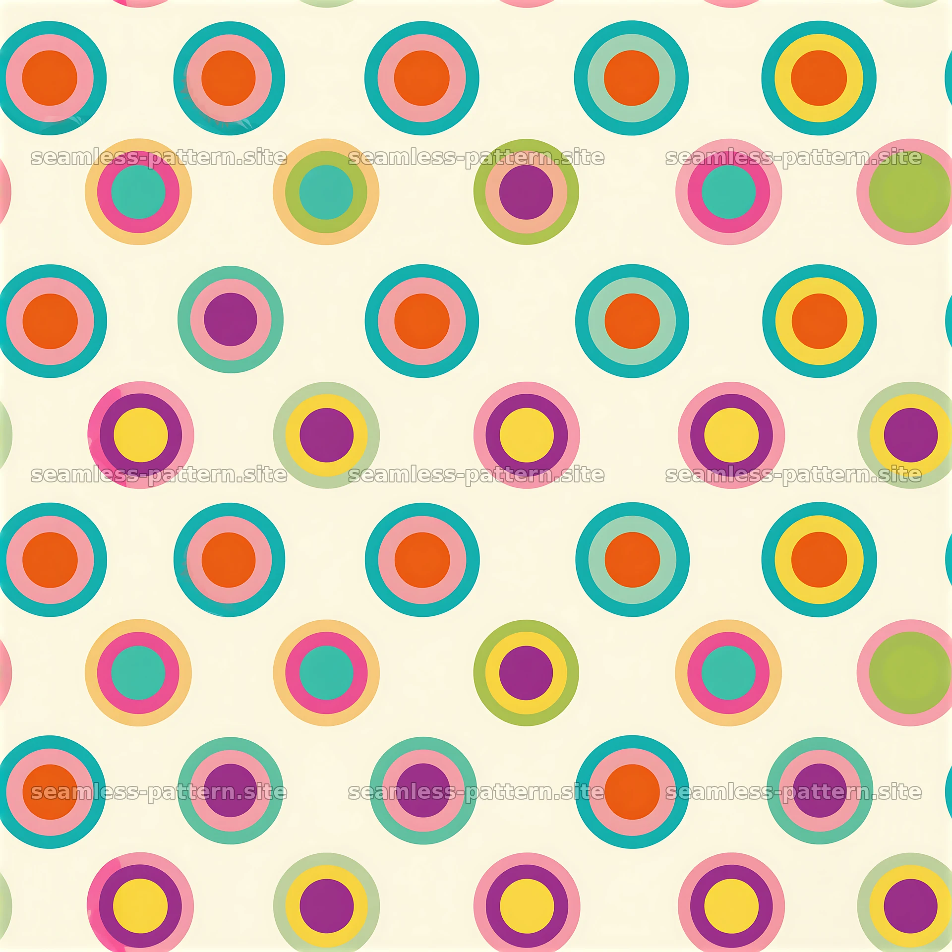 Colorful concentric circle seamless pattern seamless pattern preview
