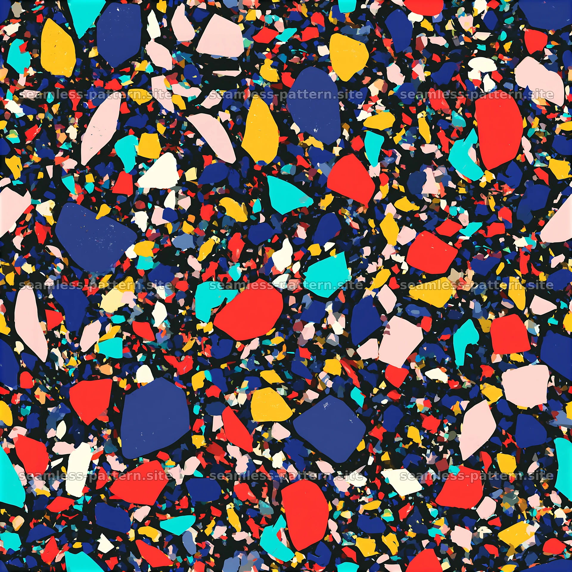 Colorful Terrazzo Seamless Pattern with Irregular Chips seamless pattern preview