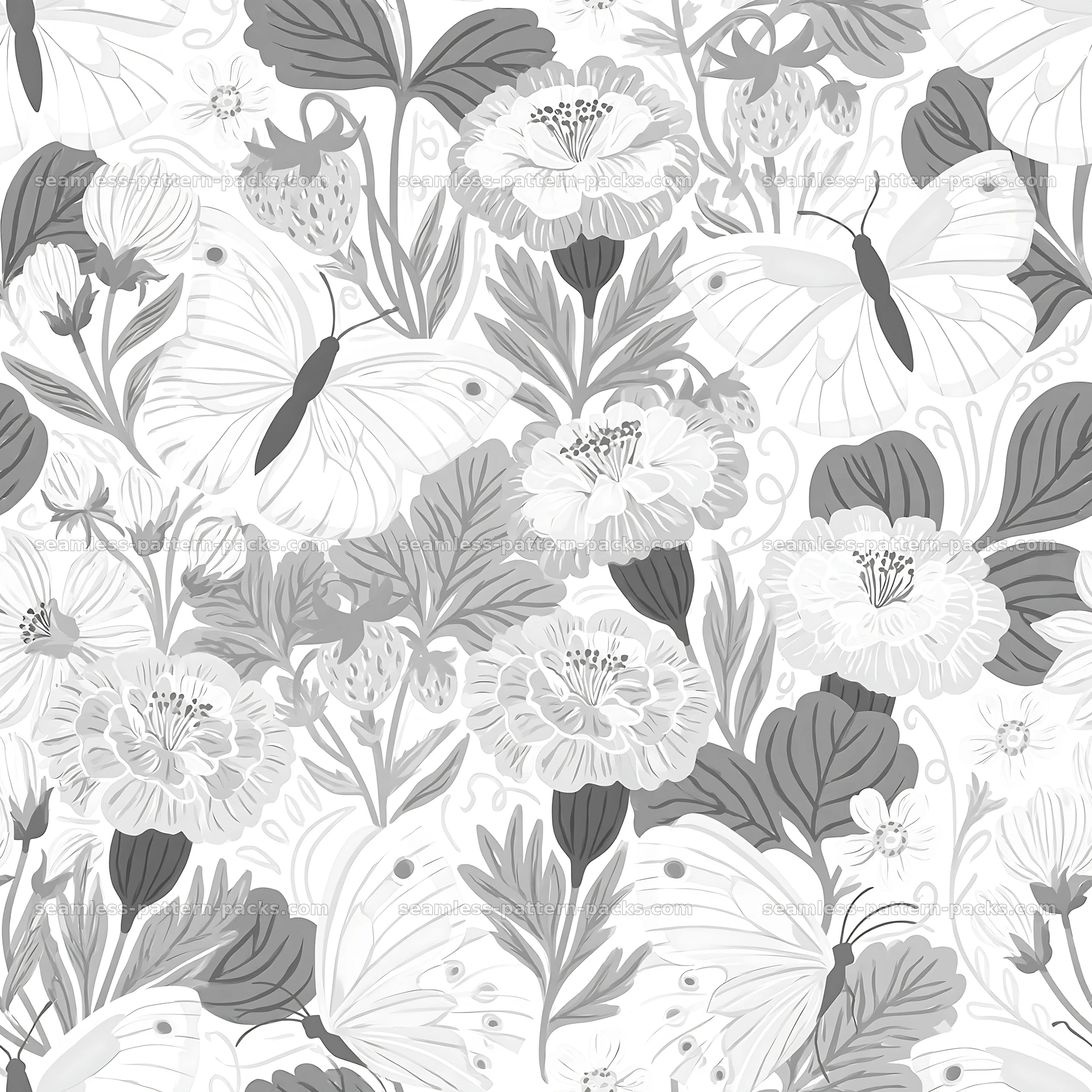 Fairy garden butterfly seamless pattern for fabric and wallpaper seamless pattern preview