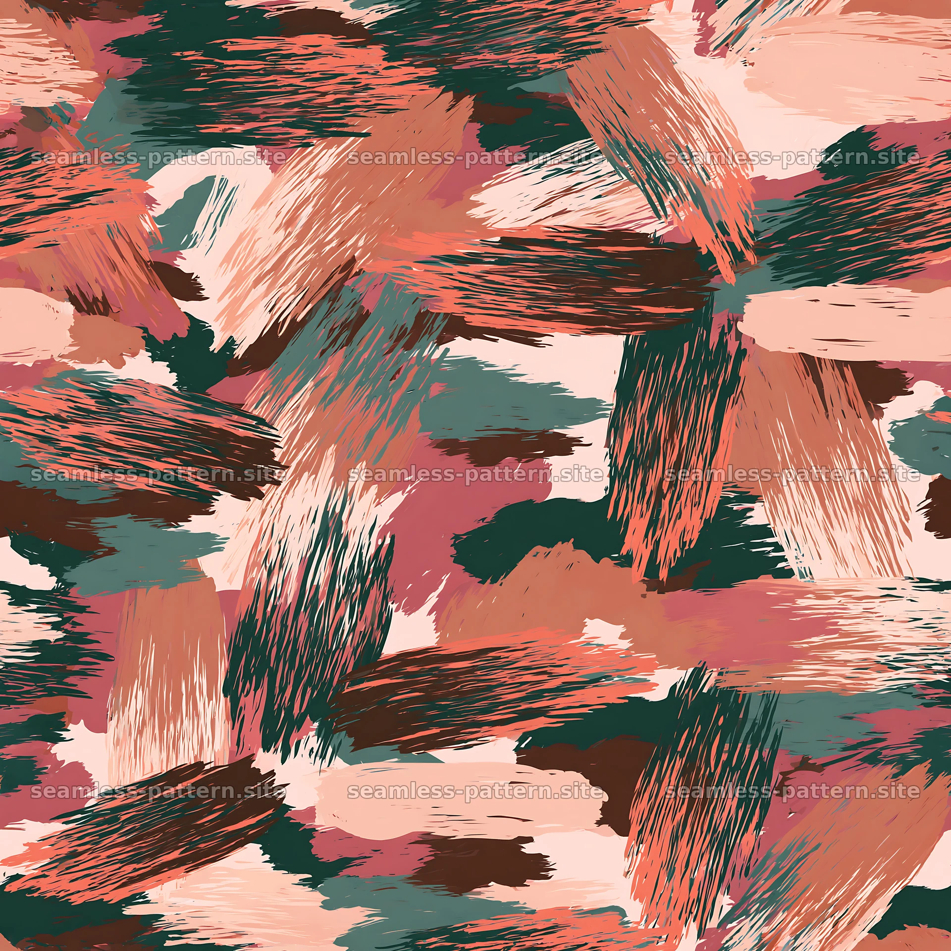 Urban camouflage brushstroke pattern in warm tones for textiles seamless pattern preview