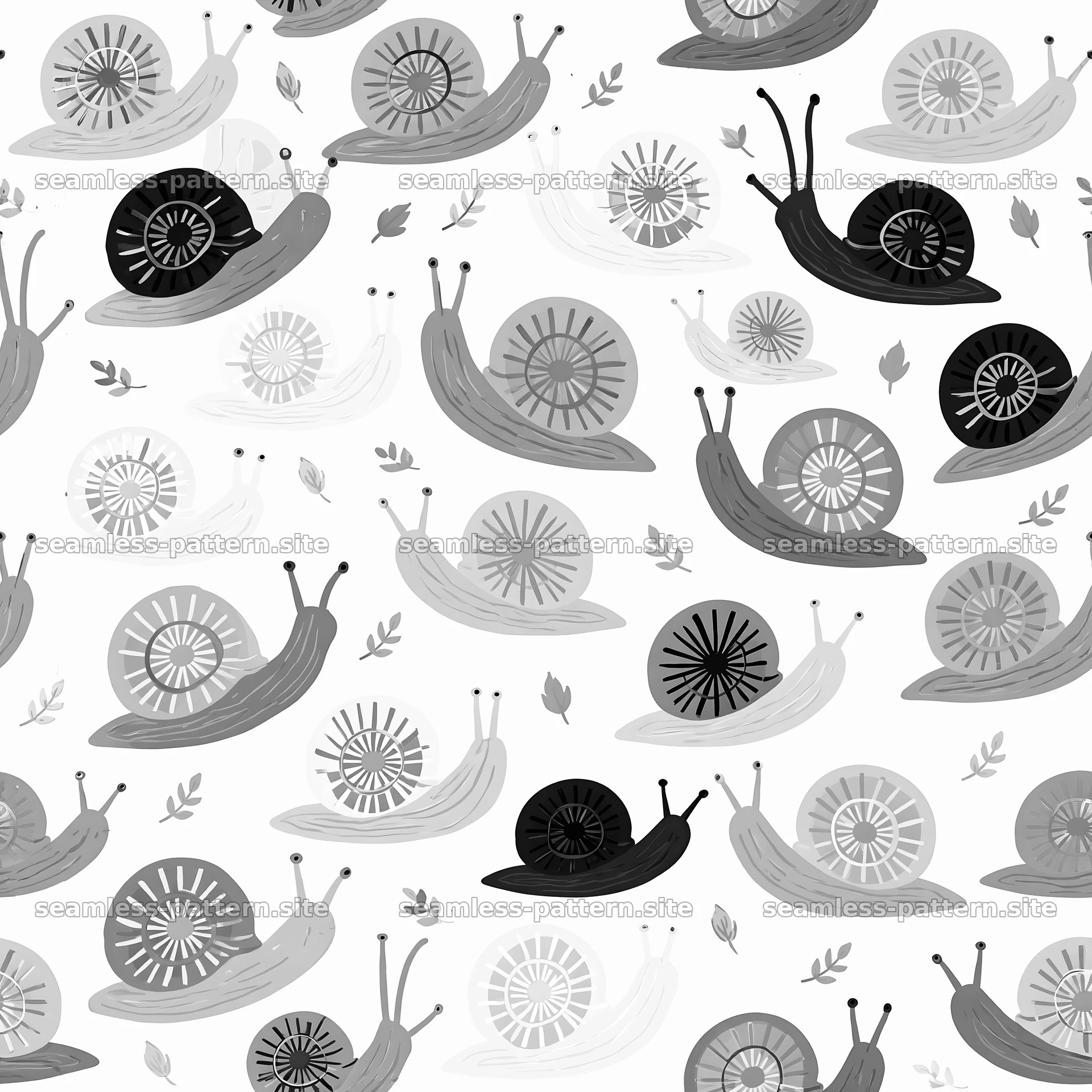 Seamless snail pattern for nursery fabric seamless pattern preview