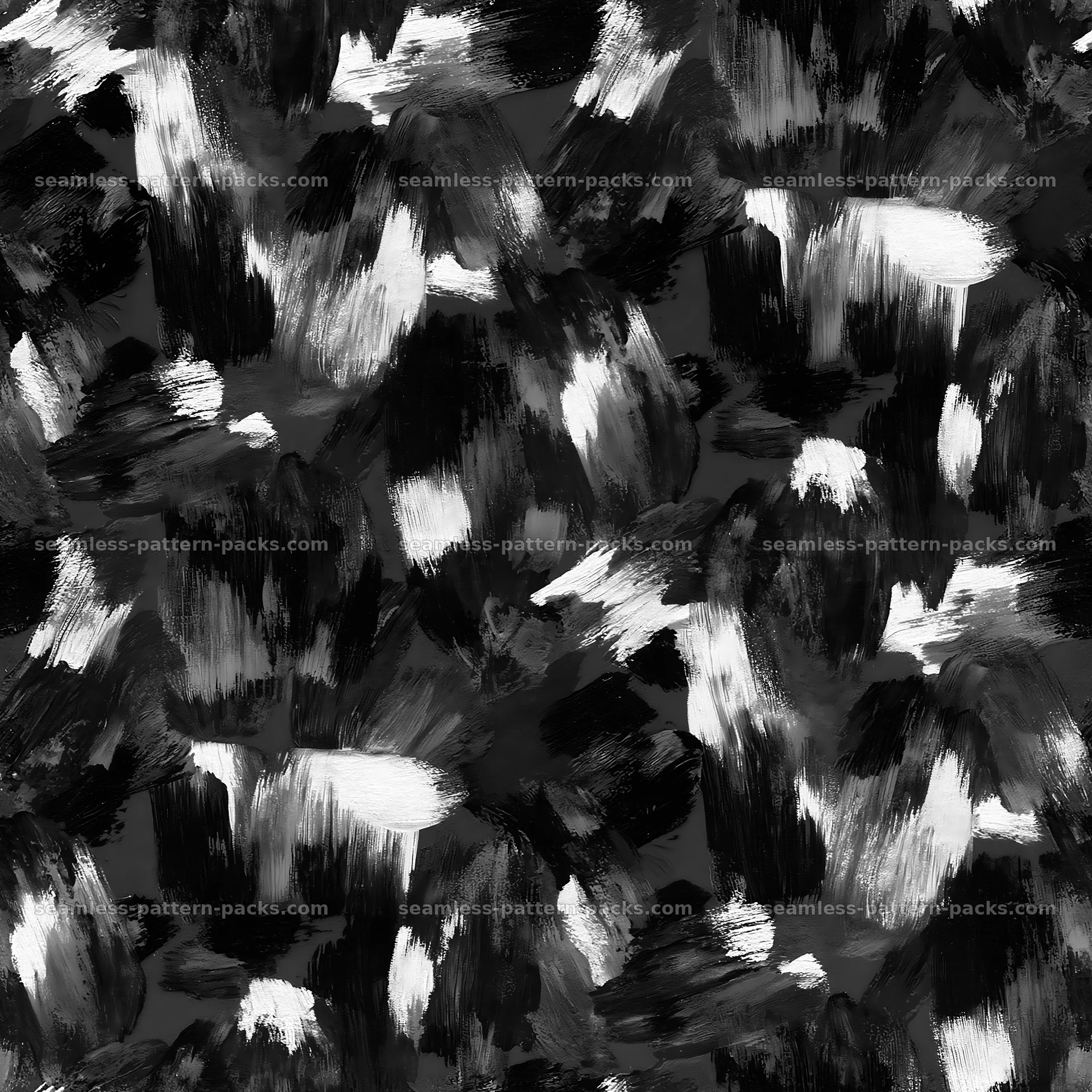 Seamless watercolor camouflage brushstroke pattern in black and white seamless pattern preview
