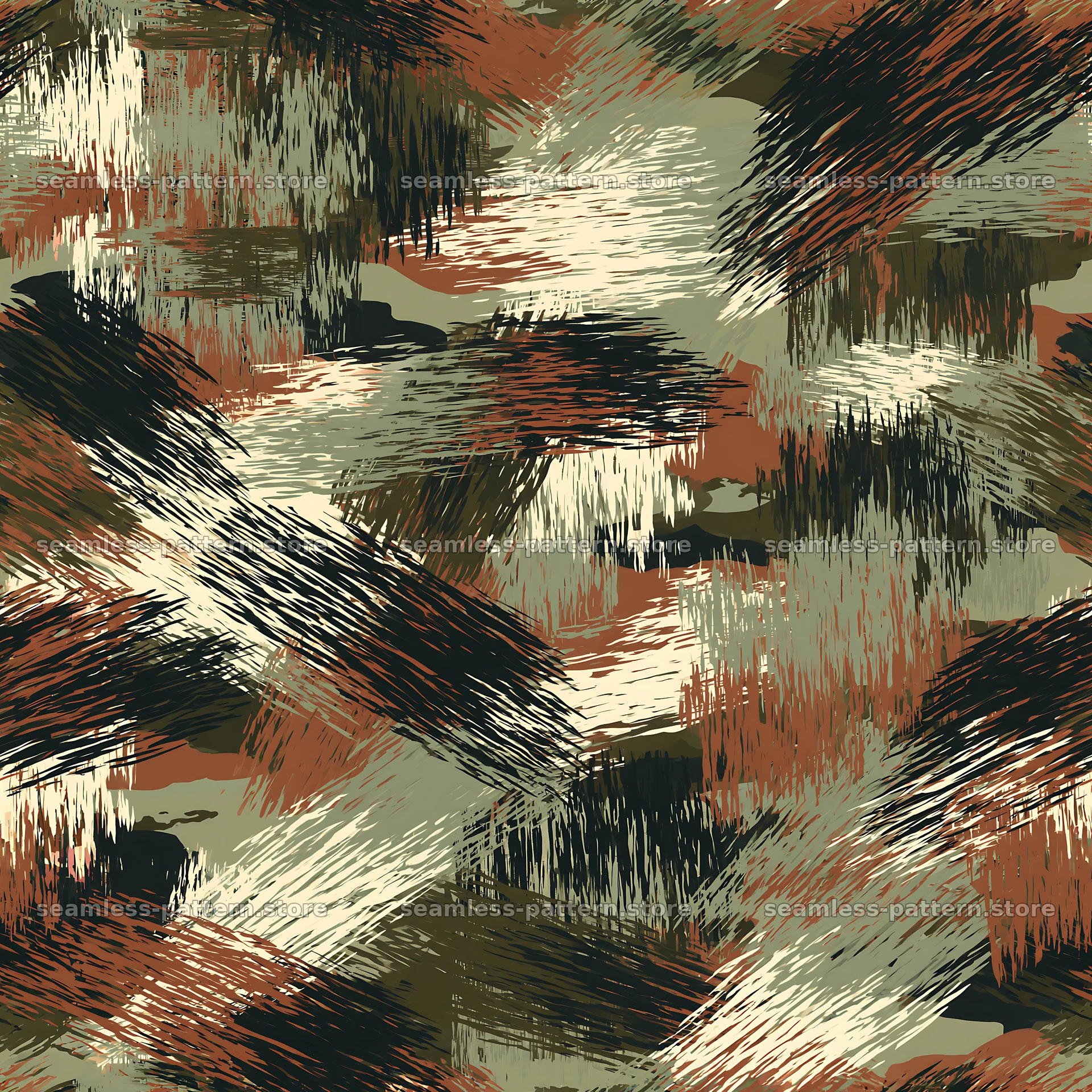 Seamless khaki camouflage brushstroke pattern for fabric use seamless pattern preview