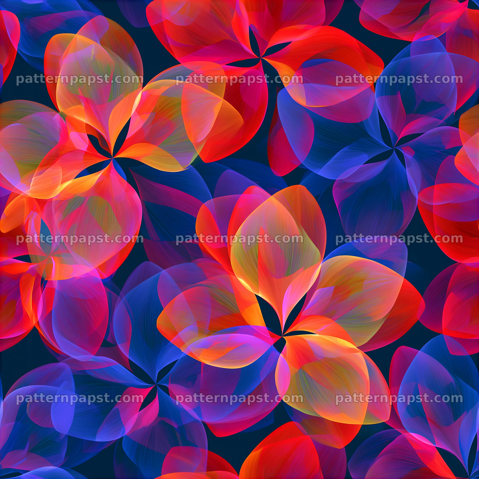 Vibrant rainbow petals form a seamless repeating pattern seamless pattern preview