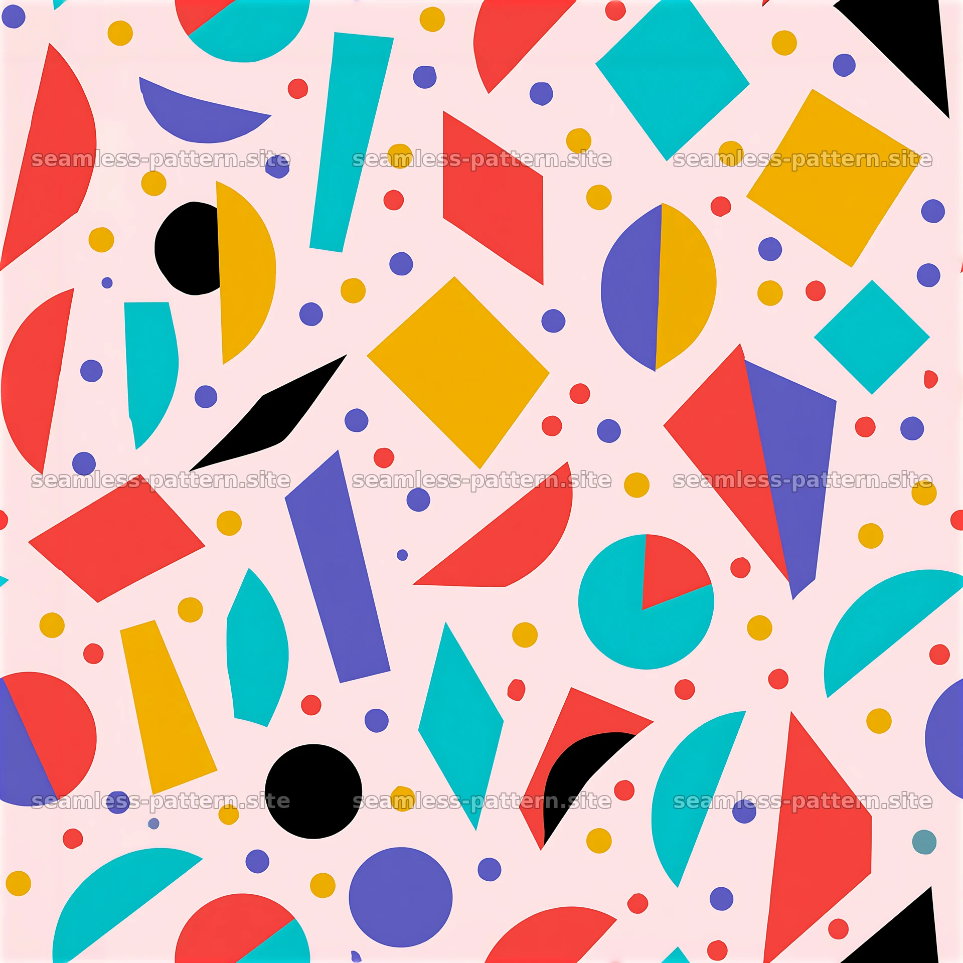 Colorful Abstract Geometric Shapes Seamless Pattern seamless pattern preview
