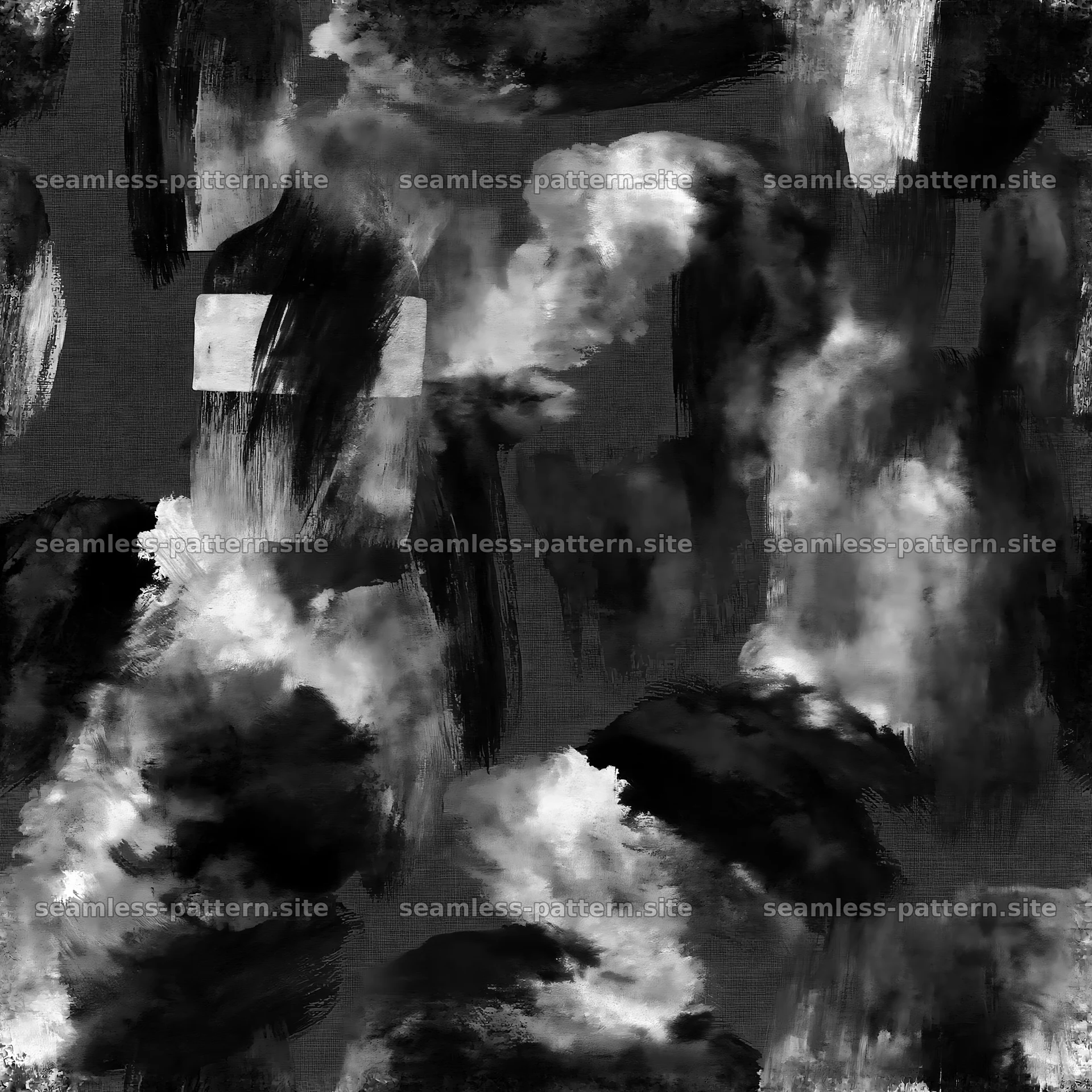 Seamless watercolor camouflage brushstroke pattern in black and white seamless pattern preview