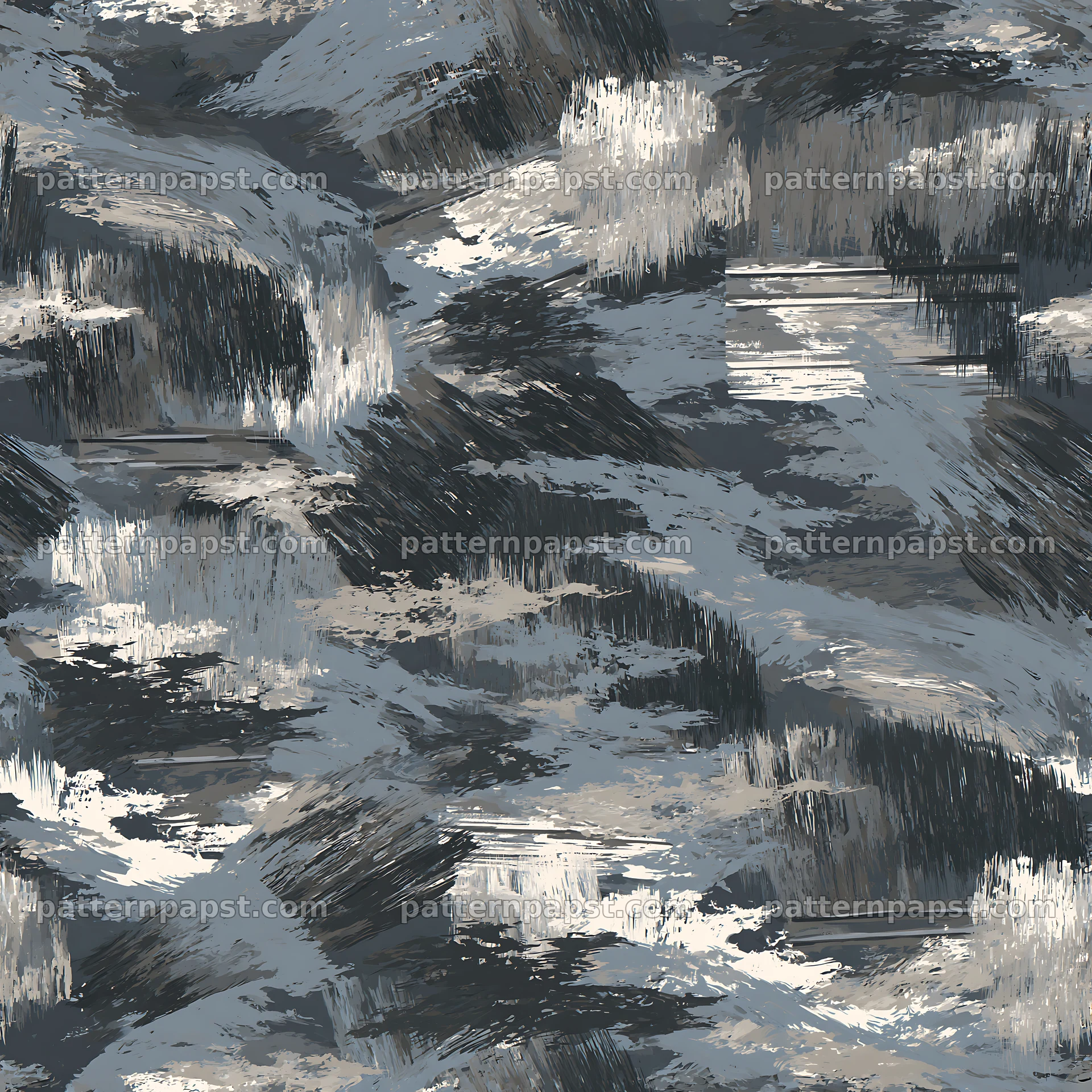 Seamless gray camouflage brushstroke pattern for fabric and wallpapers seamless pattern preview