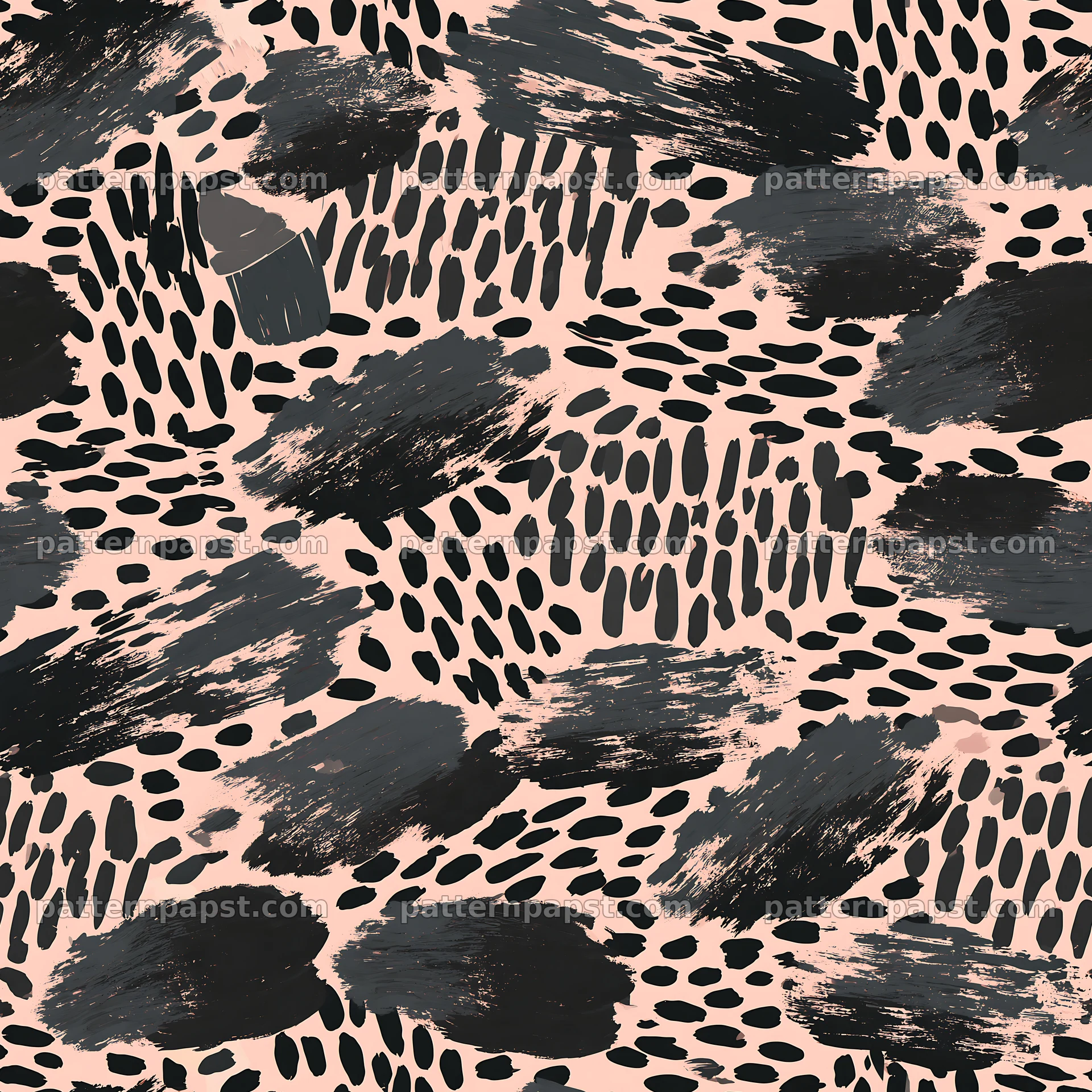 Seamless black camouflage brushstroke pattern for textiles seamless pattern preview
