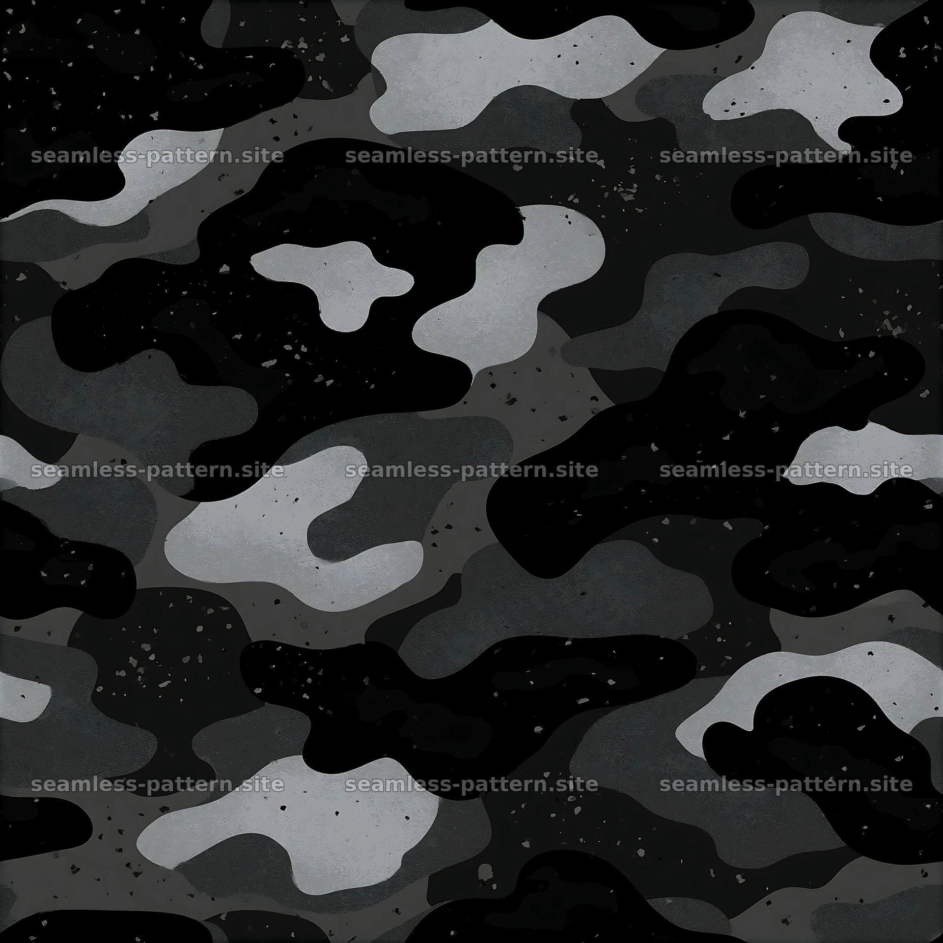 Monochrome black and gray camouflage seamless pattern seamless pattern preview