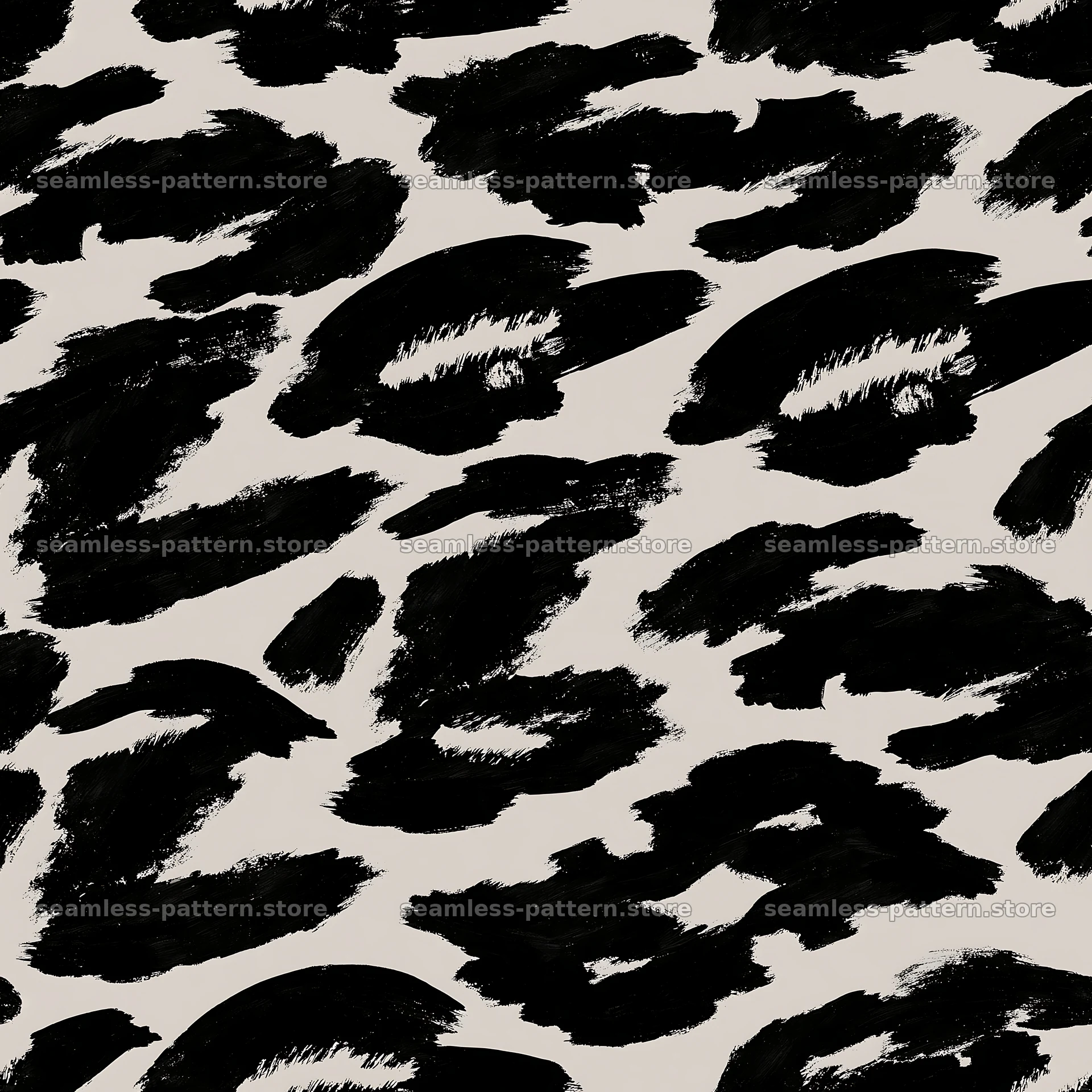 Seamless black camouflage brushstroke pattern for decoration seamless pattern preview