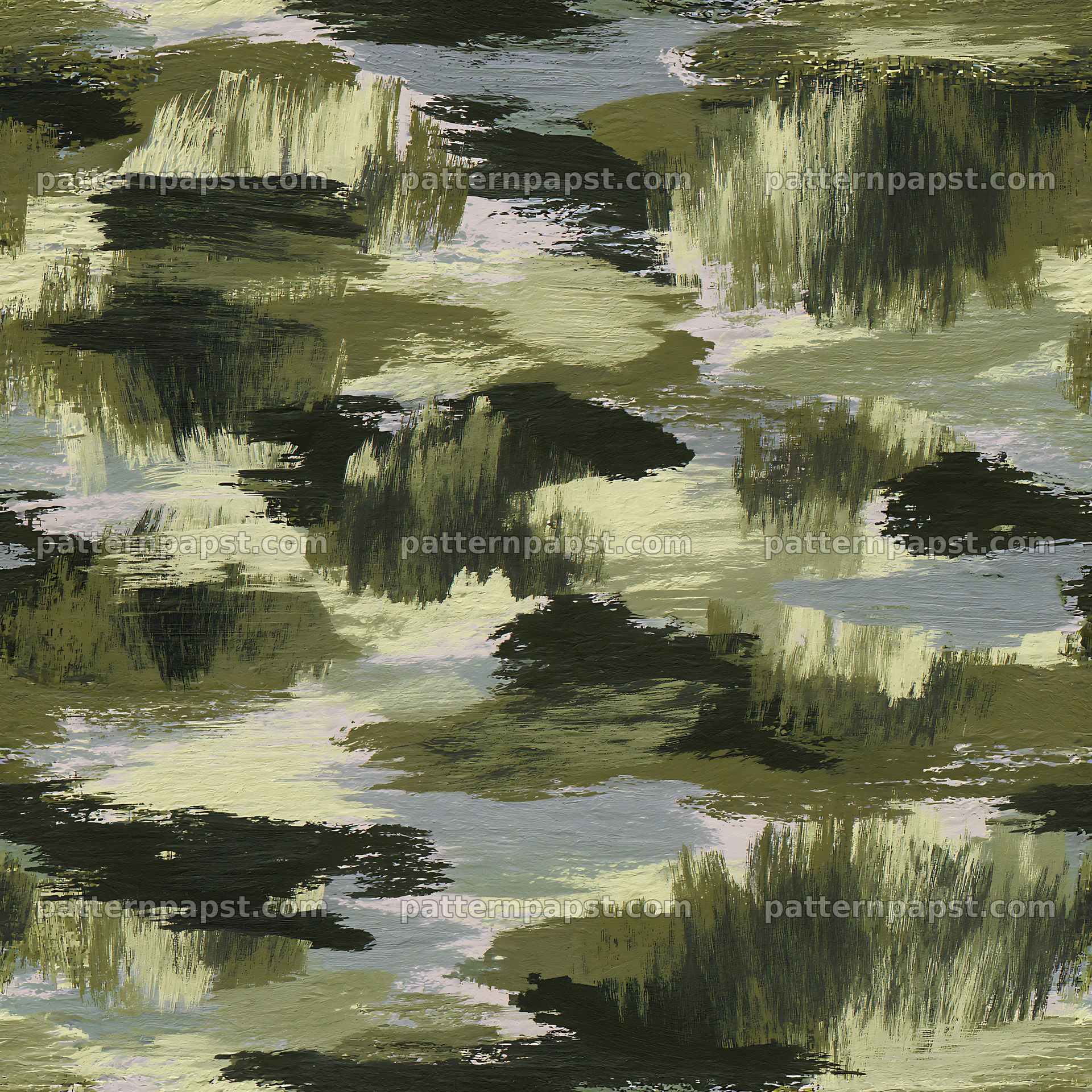 Seamless olive camouflage brushstroke pattern seamless pattern preview