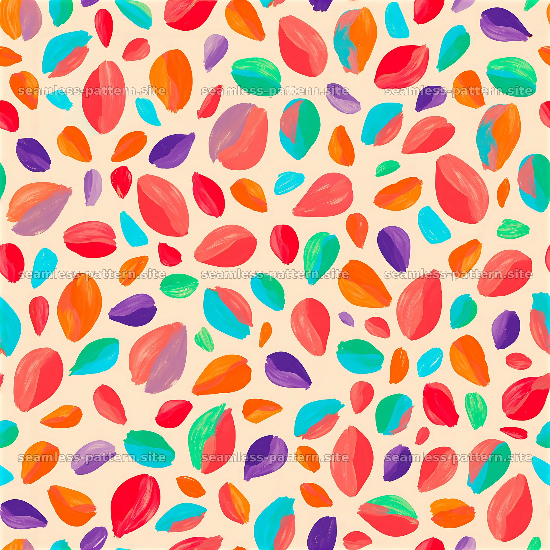 Vibrant rainbow petals create a playful seamless surface pattern seamless pattern preview
